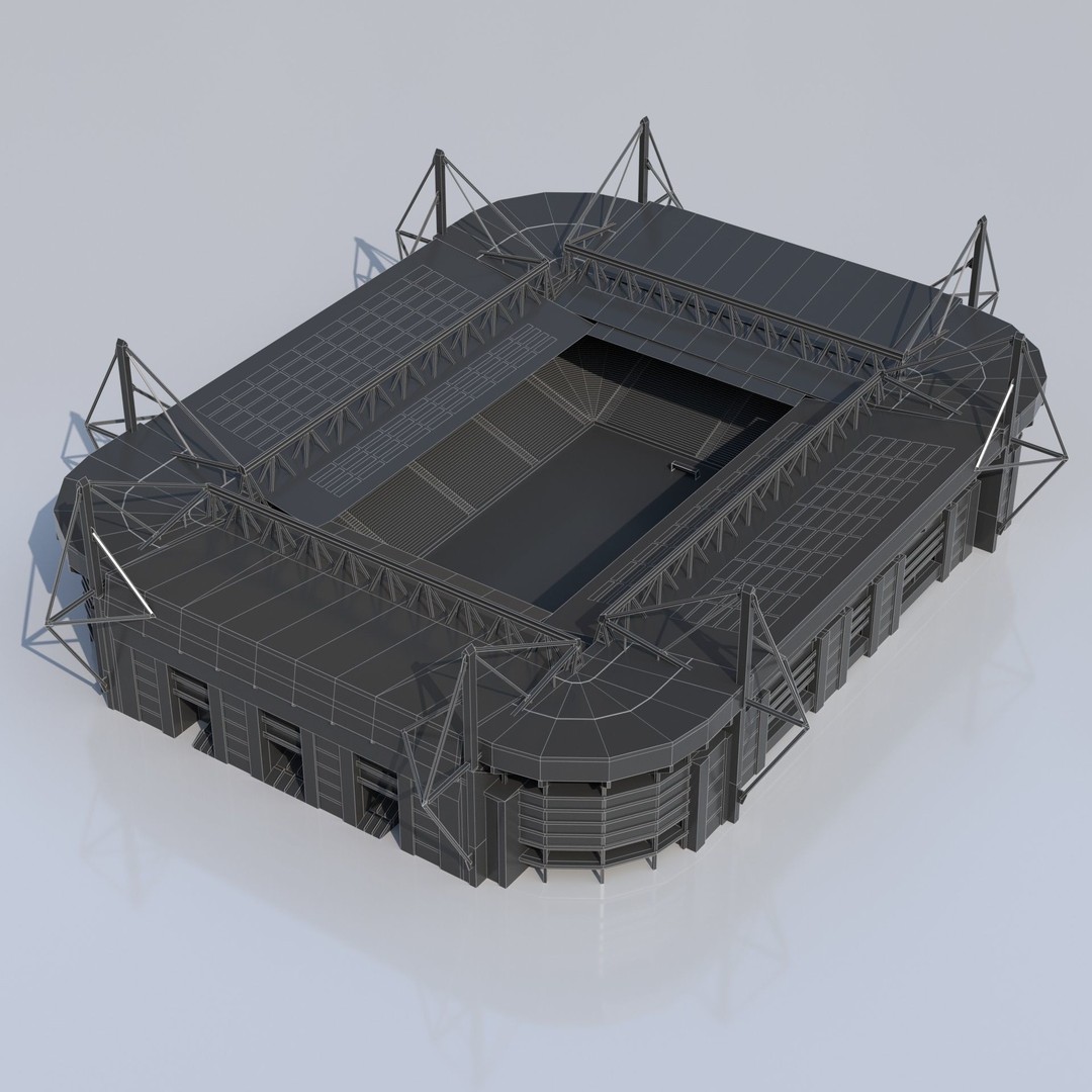 Signal Iduna Park 3D Model – Low Poly Stadium for AR Visualizations - View 3