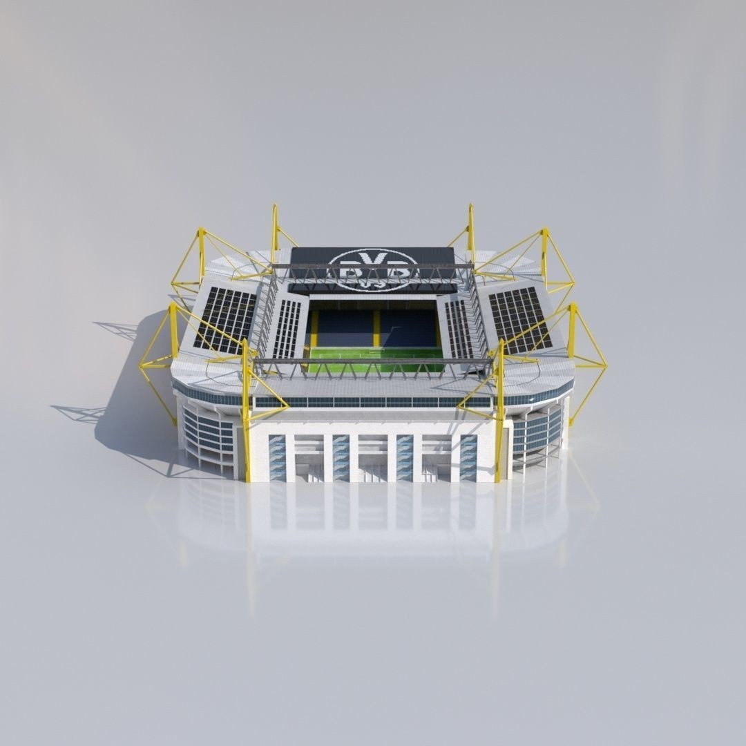 Signal Iduna Park 3D Model – Low Poly Stadium for AR Visualizations - View 4