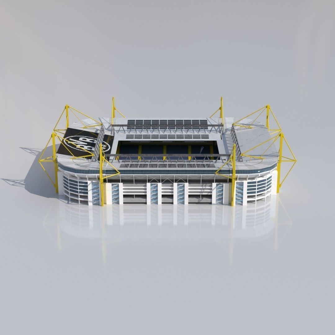 Signal Iduna Park 3D Model – Low Poly Stadium for AR Visualizations - View 5