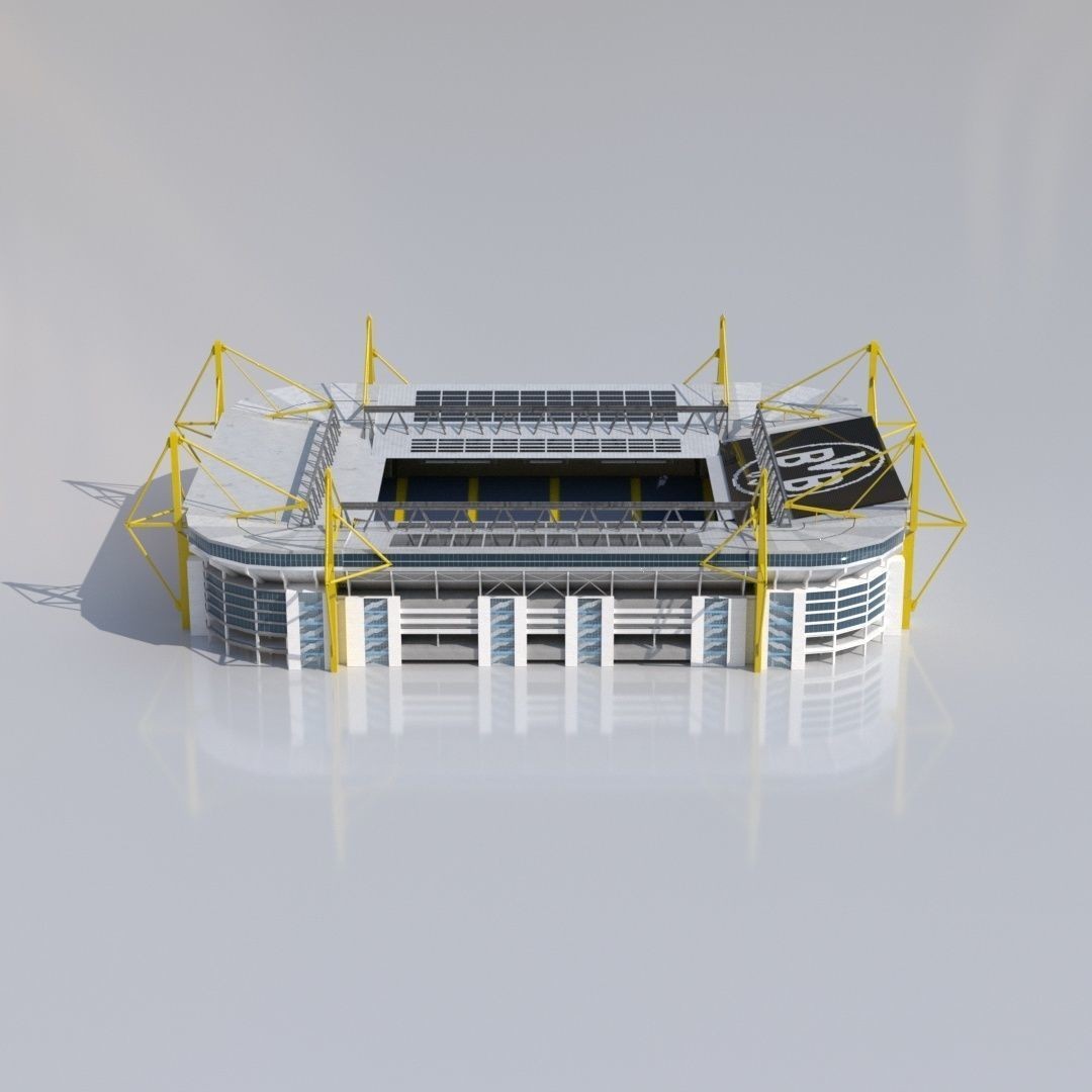 Signal Iduna Park 3D Model – Low Poly Stadium for AR Visualizations - View 6