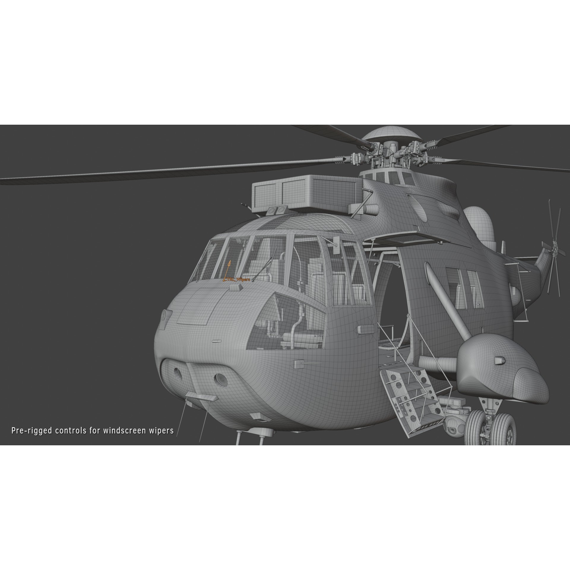 Westland Sea King HAR3 - Rigged Game-Ready 3D Model - View 14