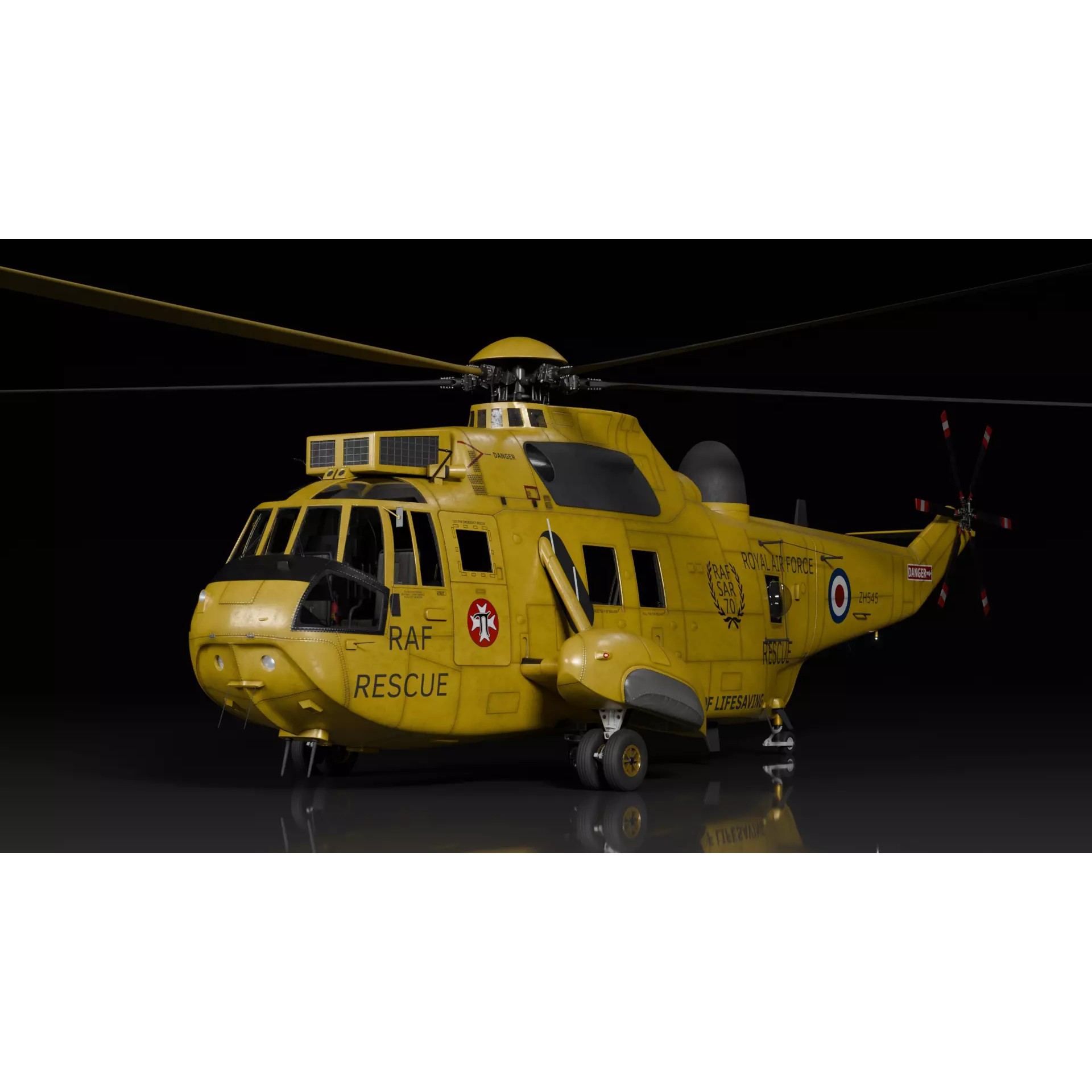 Westland Sea King HAR3 - Rigged Game-Ready 3D Model - View 2