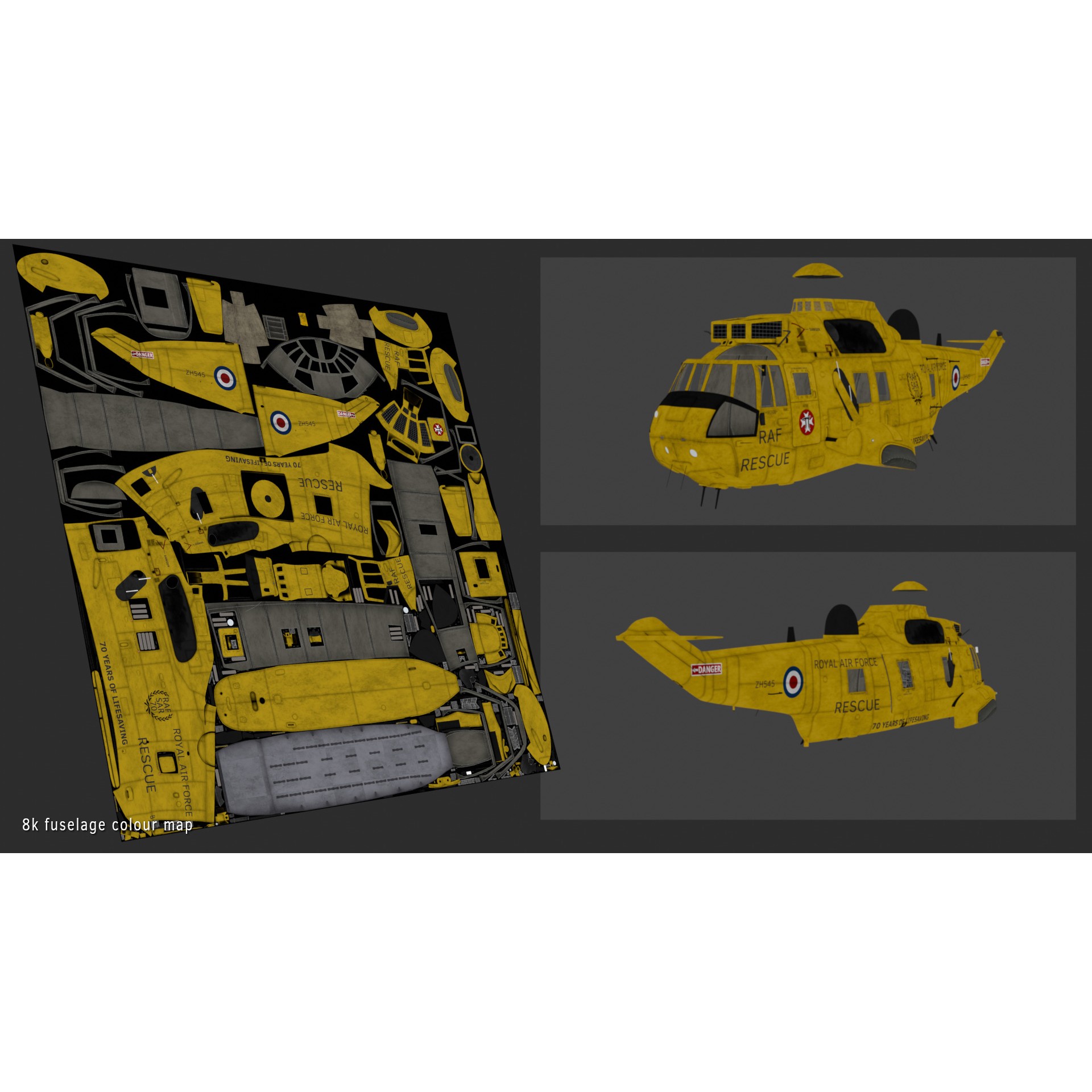 Westland Sea King HAR3 - Rigged Game-Ready 3D Model - View 26