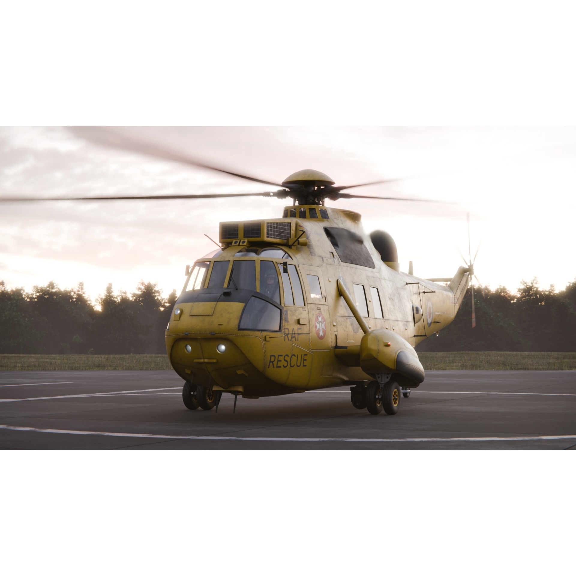 Westland Sea King HAR3 - Rigged Game-Ready 3D Model - View 4