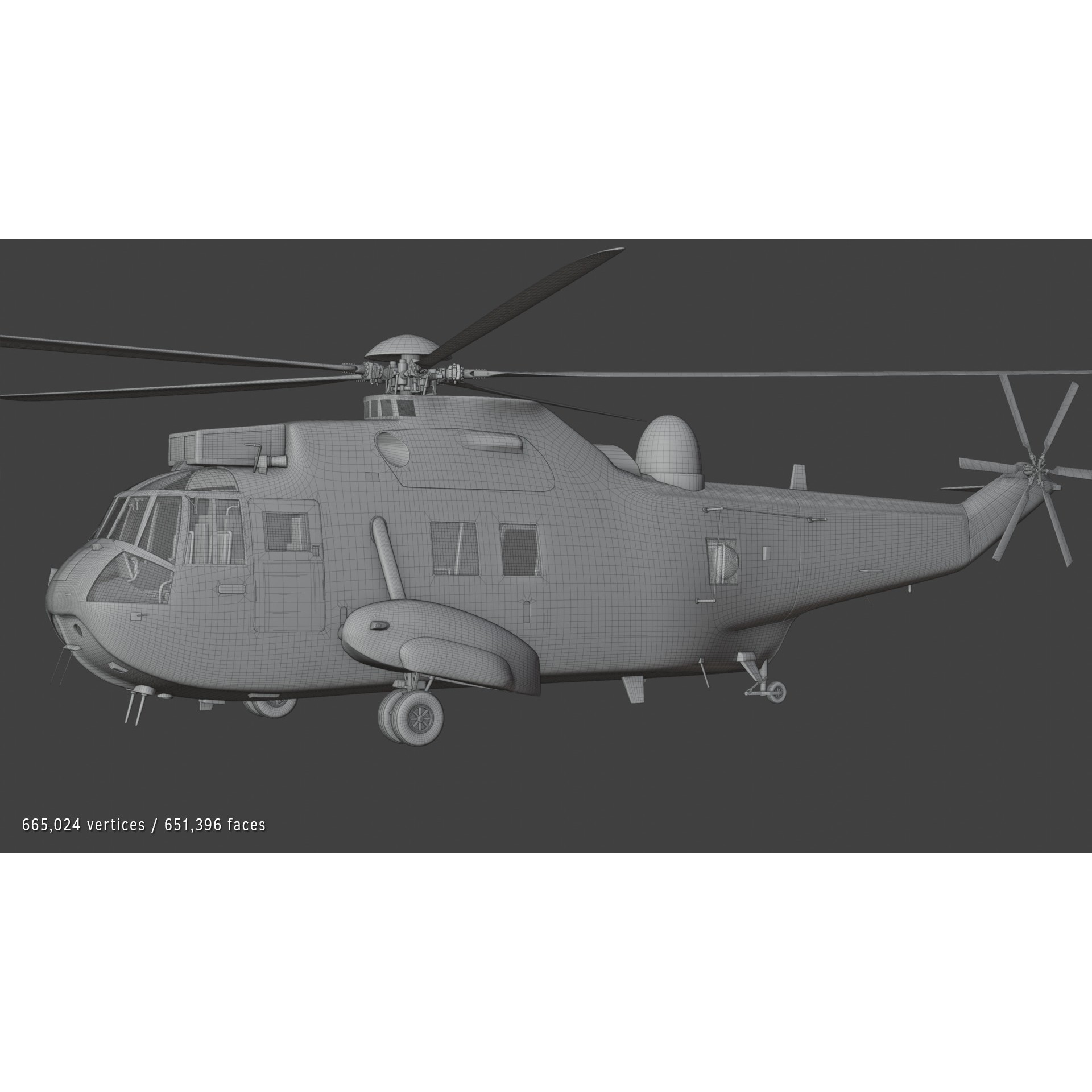 Westland Sea King HAR3 - Rigged Game-Ready 3D Model - View 8
