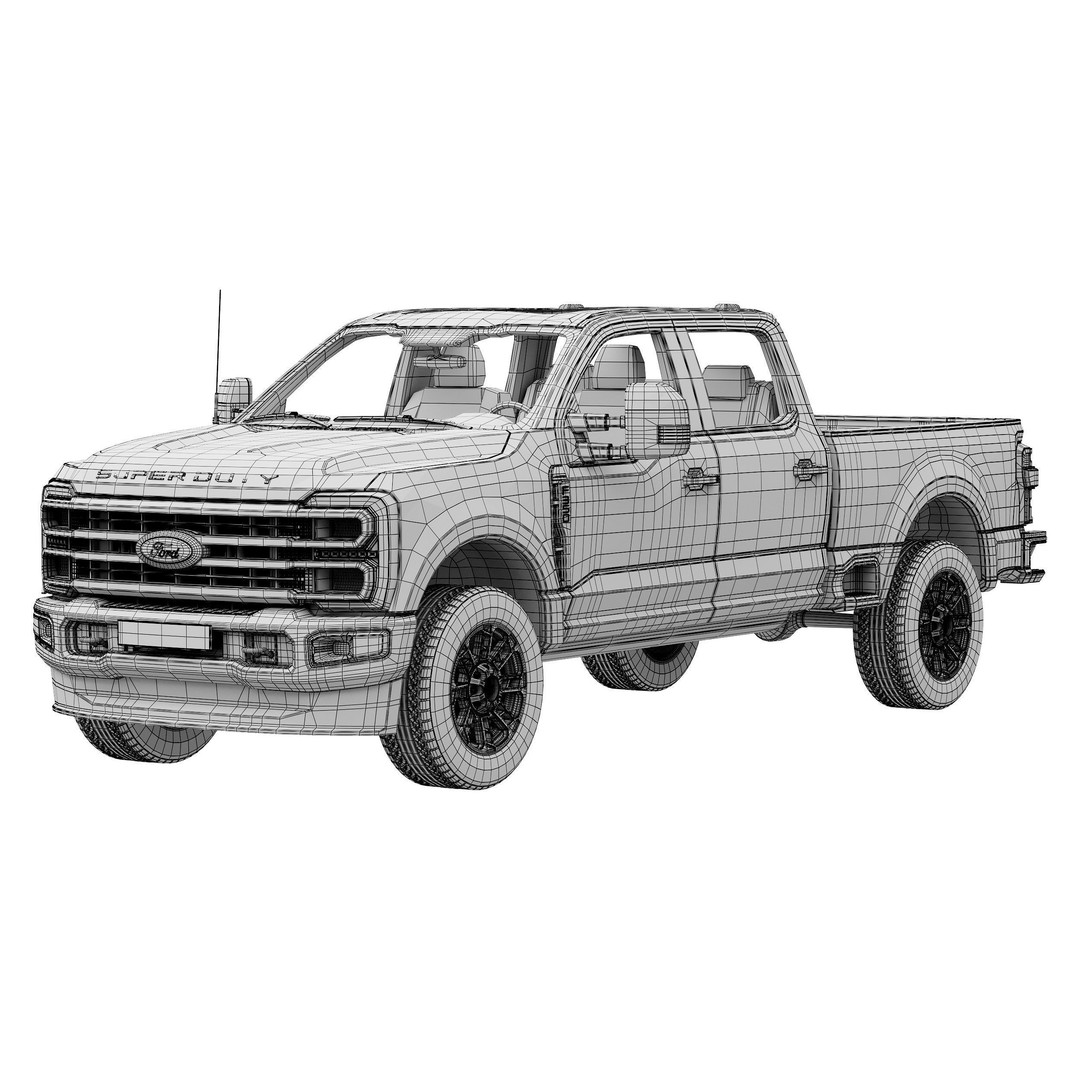 F-350 Super Duty Limited Edition 2024 3D Model – High Poly PBR SUV Asset, FBX - View 15