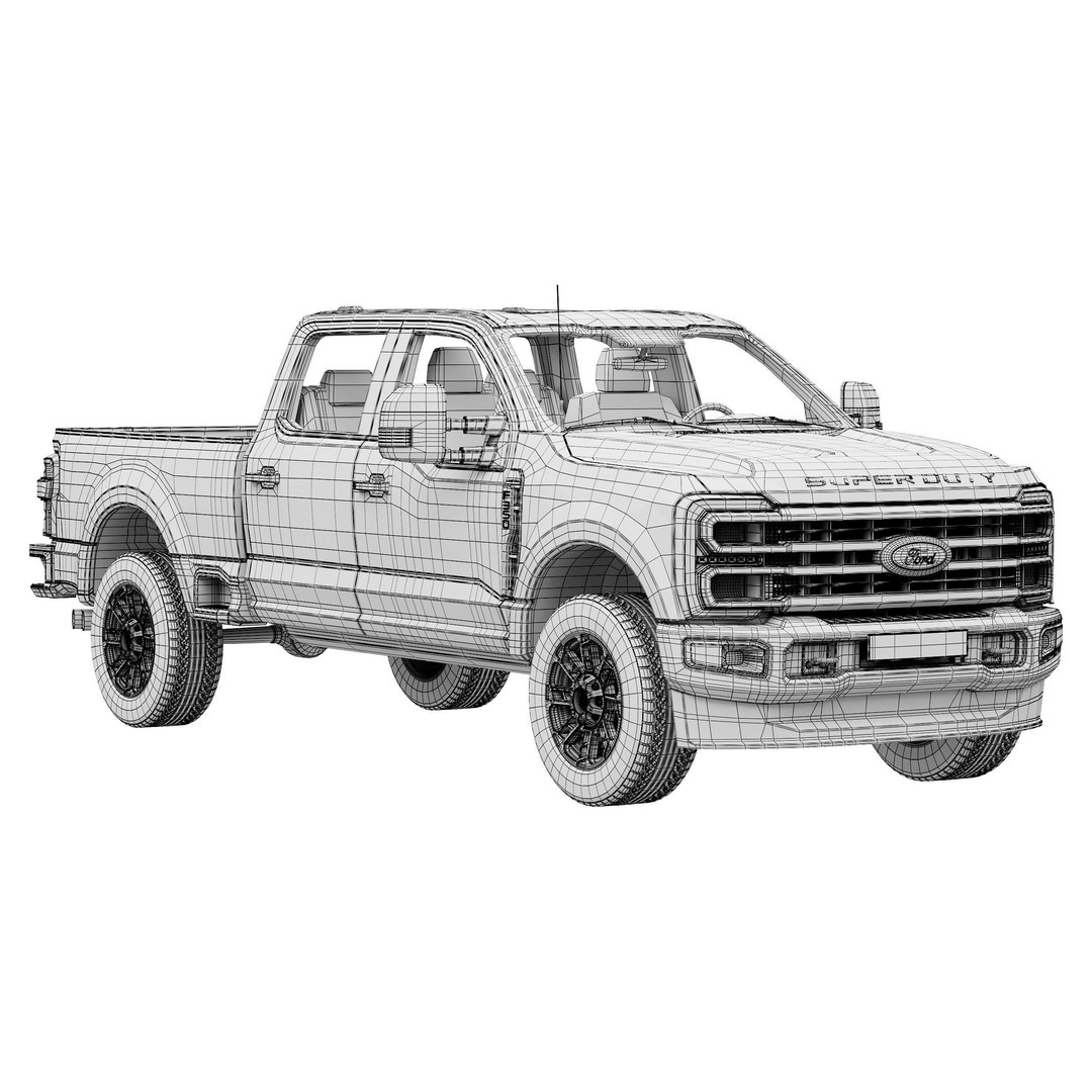 F-350 Super Duty Limited Edition 2024 3D Model – High Poly PBR SUV Asset, FBX - View 16