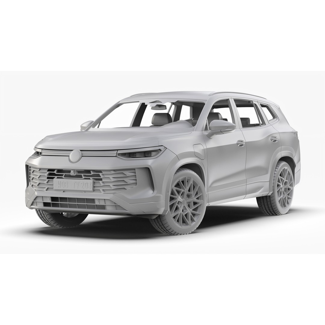 Volkswagen Tayron 2025 3D Model – High Poly SUV Asset, FBX/OBJ - View 11