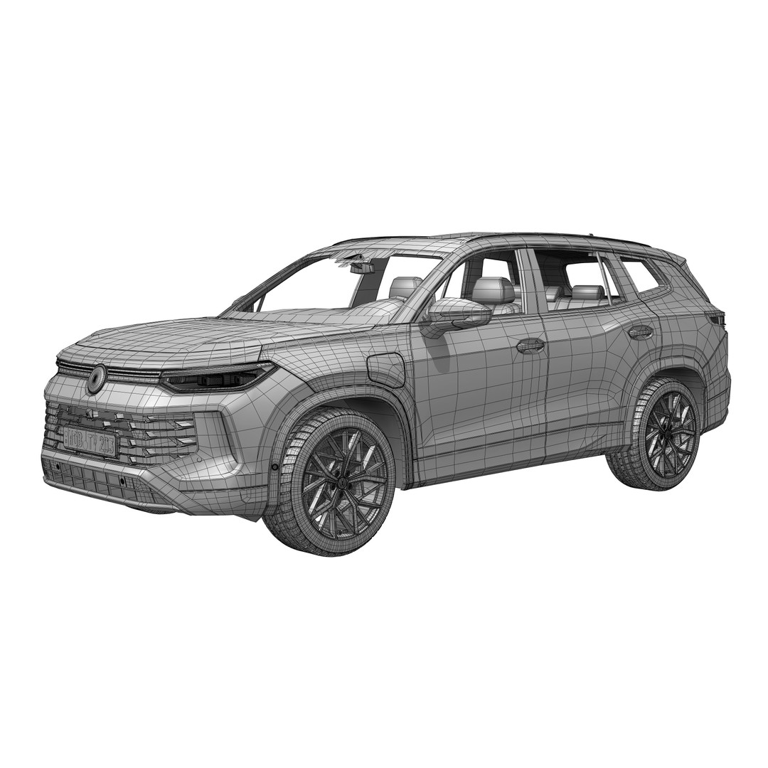 Volkswagen Tayron 2025 3D Model – High Poly SUV Asset, FBX/OBJ - View 19