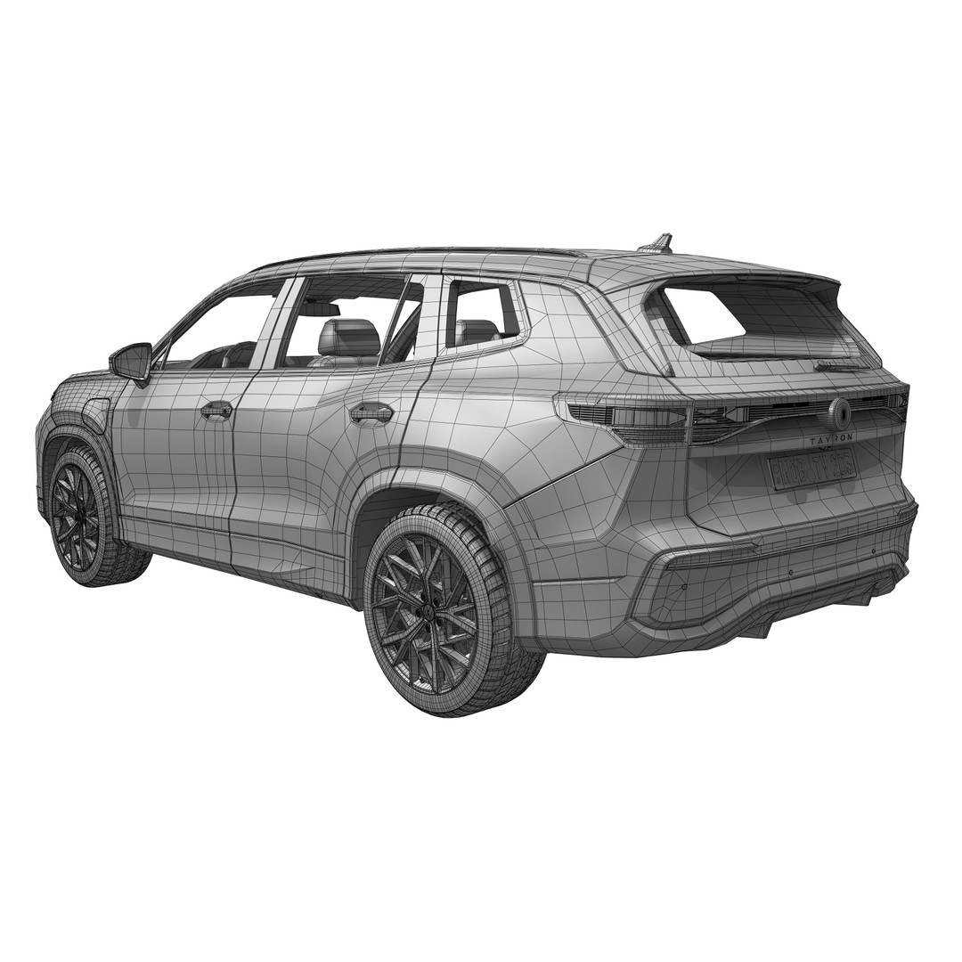 Volkswagen Tayron 2025 3D Model – High Poly SUV Asset, FBX/OBJ - View 20
