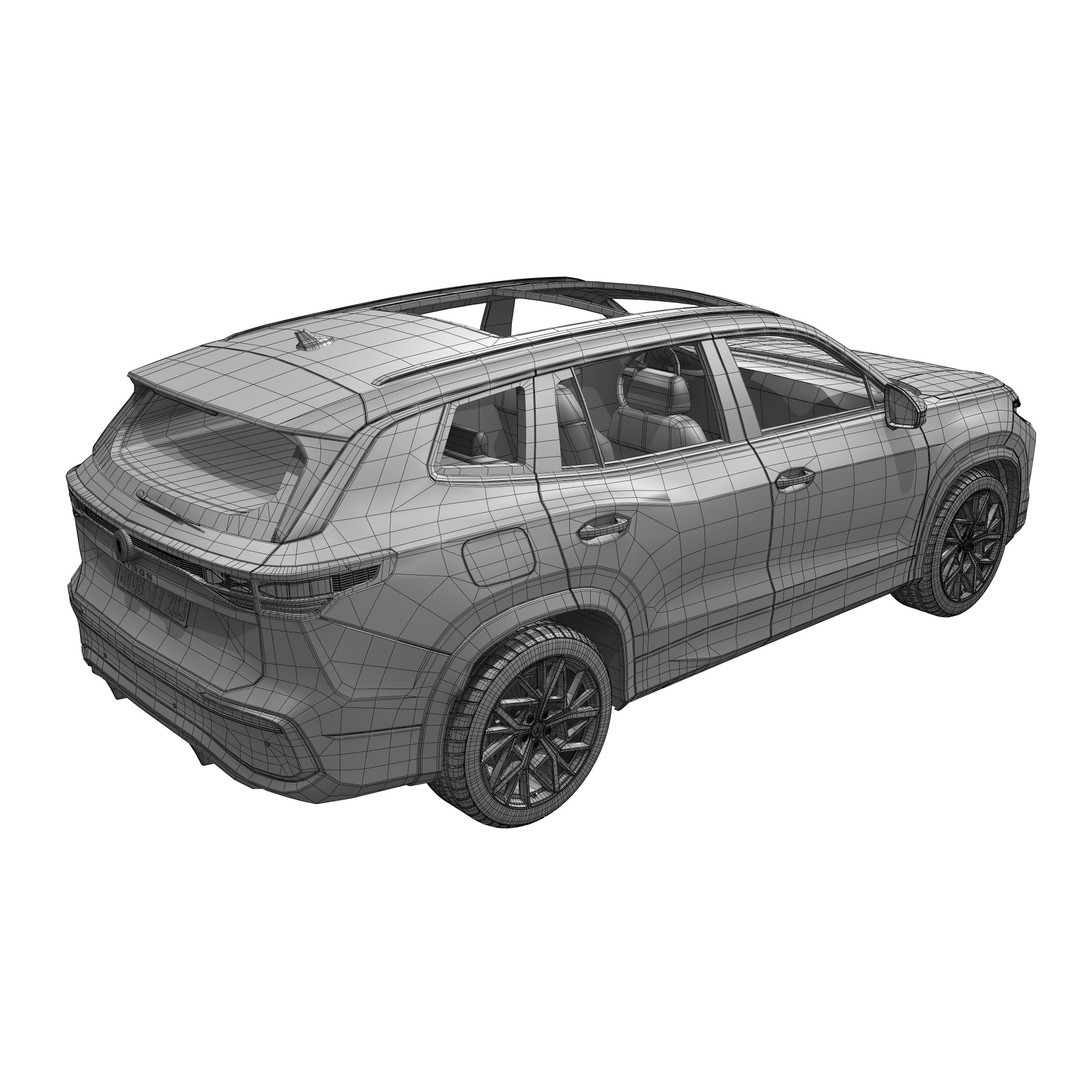 Volkswagen Tayron 2025 3D Model – High Poly SUV Asset, FBX/OBJ - View 21