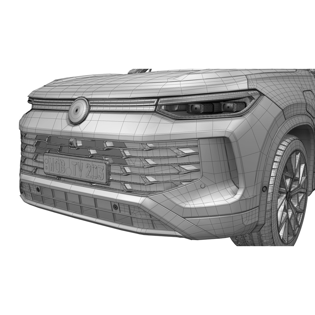 Volkswagen Tayron 2025 3D Model – High Poly SUV Asset, FBX/OBJ - View 22