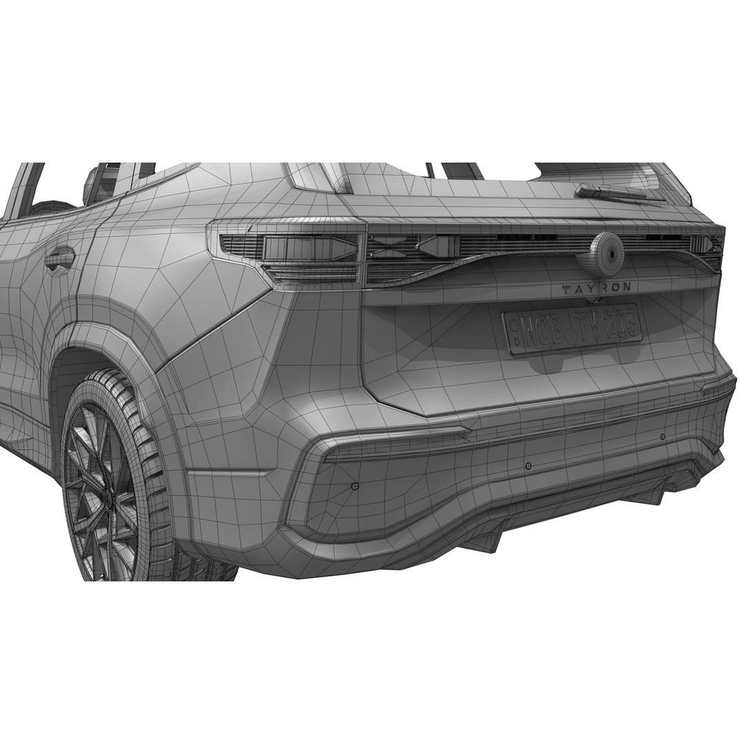 Volkswagen Tayron 2025 3D Model – High Poly SUV Asset, FBX/OBJ - View 23