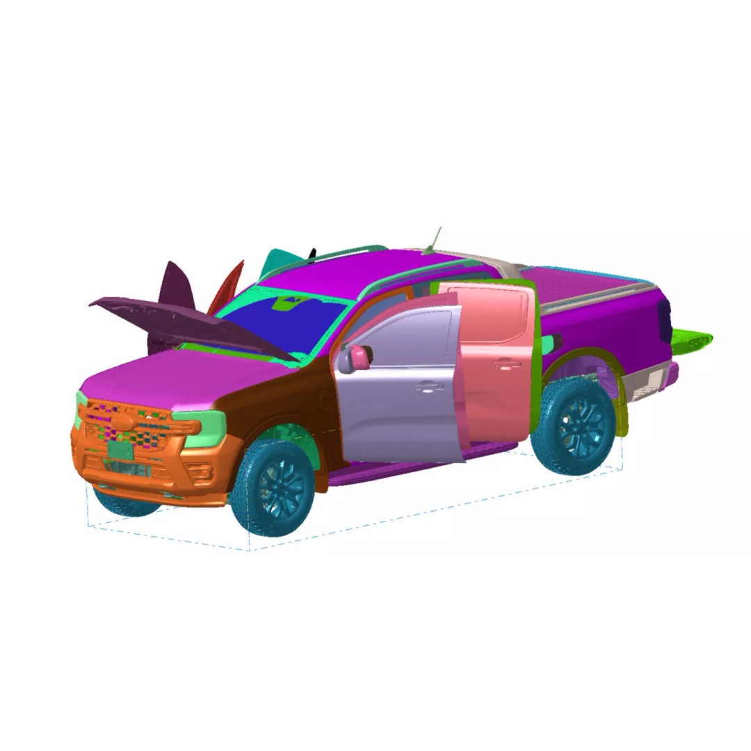 Ranger WILDTRAK 4WD 2024 3D Model – High Detail Scanned Vehicle, STL - View 2