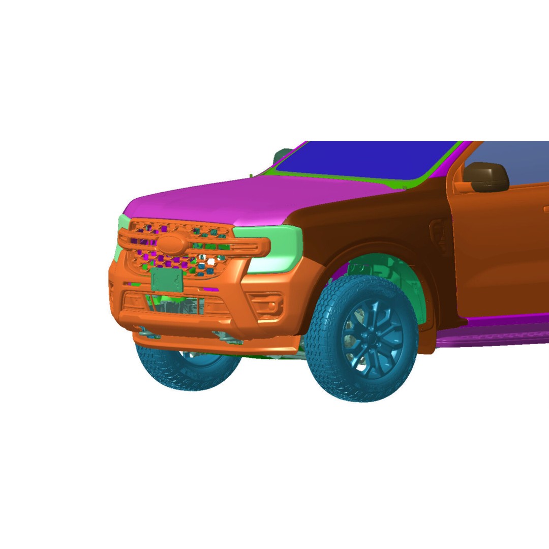 Ranger WILDTRAK 4WD 2024 3D Model – High Detail Scanned Vehicle, STL - View 4