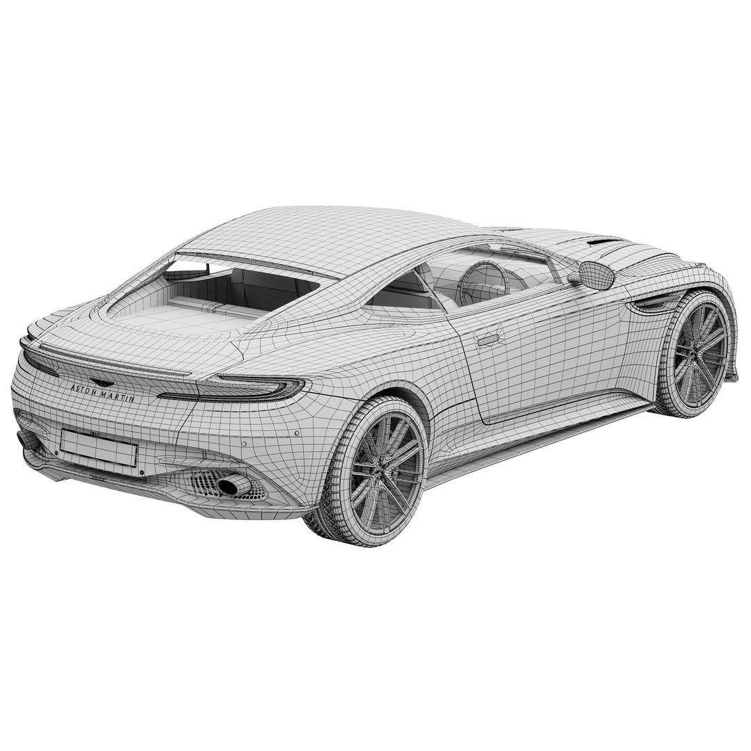 Aston Martin DB12 3D Model – High Poly Car Asset, FBX, OBJ