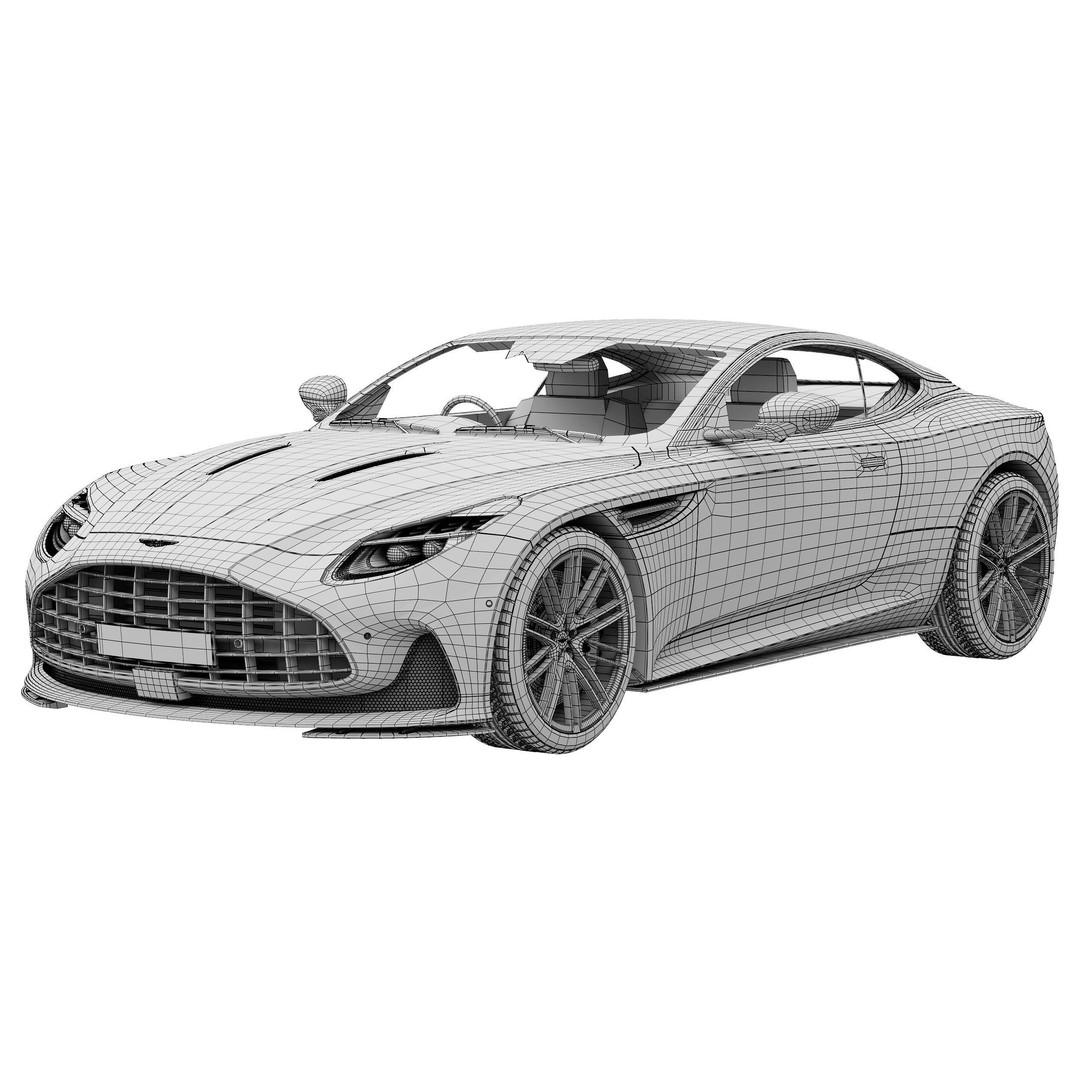 Aston Martin DB12 3D Model – High Poly Car Asset, FBX, OBJ - View 15