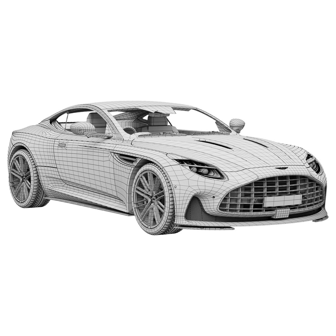 Aston Martin DB12 3D Model – High Poly Car Asset, FBX, OBJ - View 16