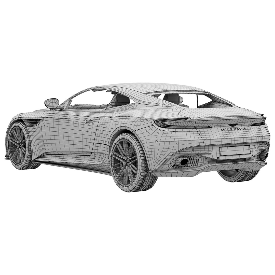 Aston Martin DB12 3D Model – High Poly Car Asset, FBX, OBJ - View 17