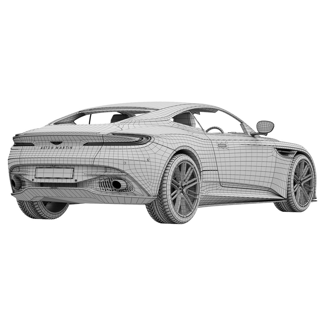 Aston Martin DB12 3D Model – High Poly Car Asset, FBX, OBJ - View 18