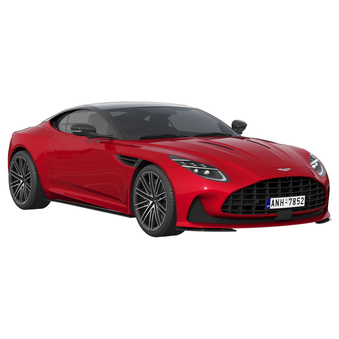 Aston Martin DB12 3D Model – High Poly Car Asset, FBX, OBJ - View 3
