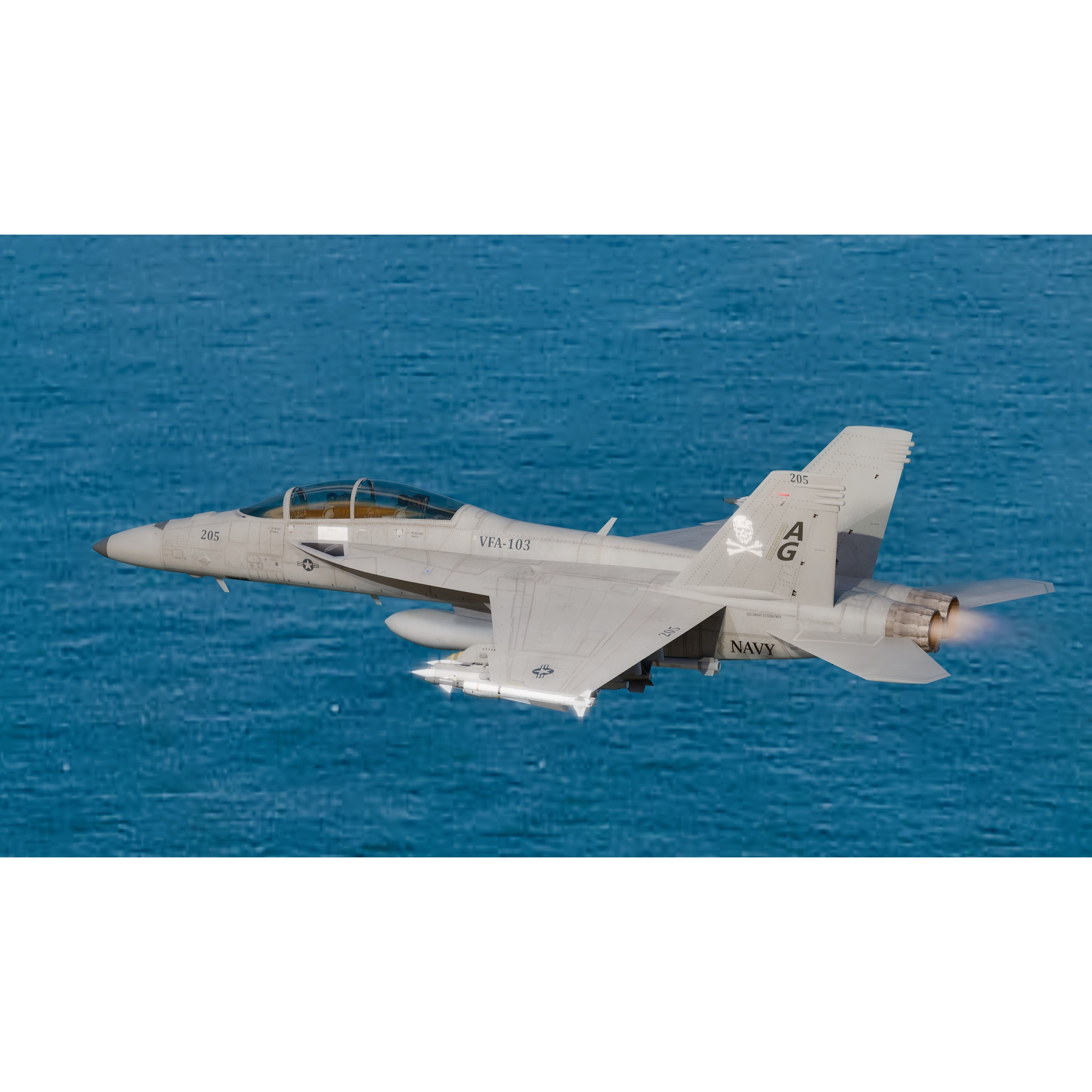F18F Super Hornet - Low-Poly Game-Ready 3D Model - View 11