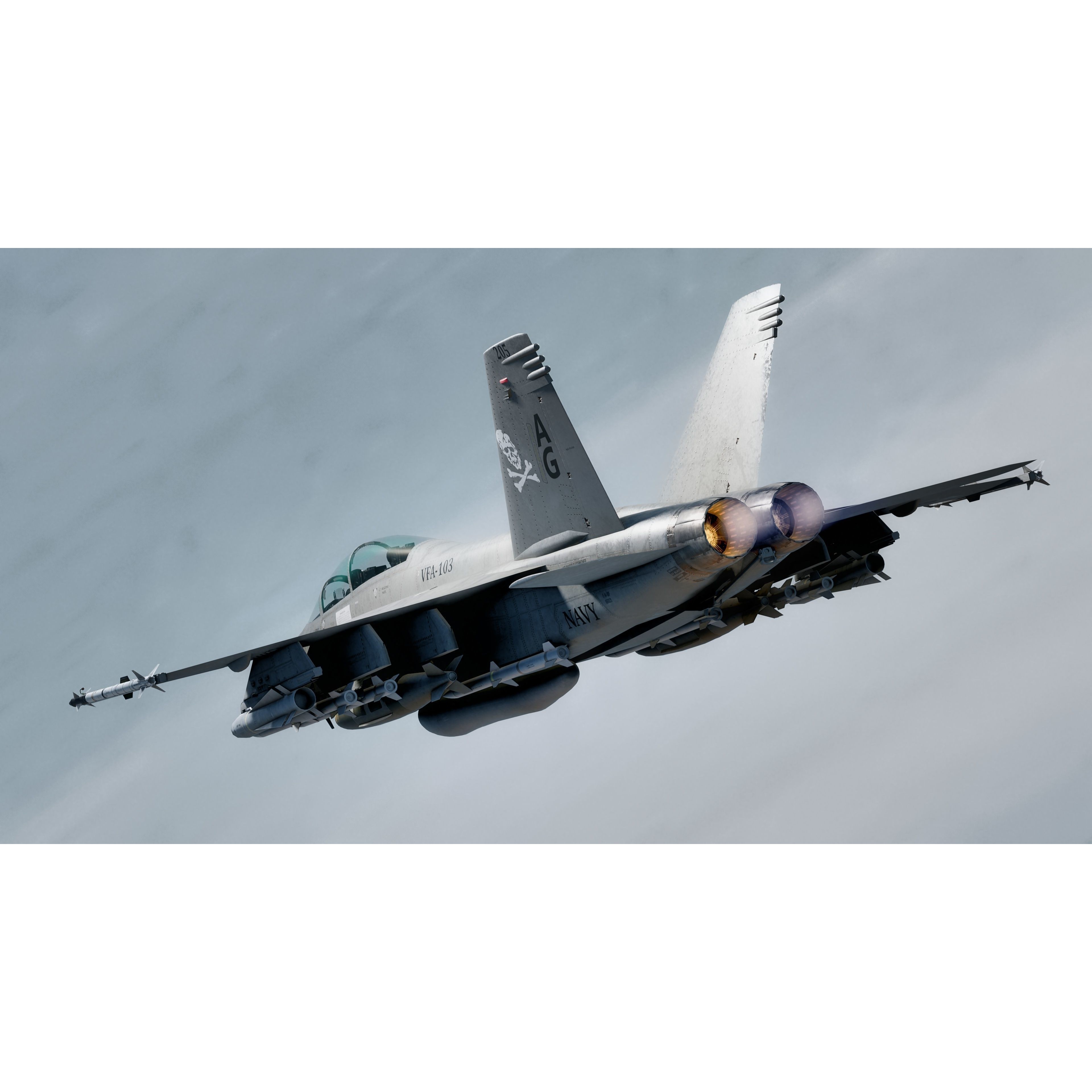 F18F Super Hornet - Low-Poly Game-Ready 3D Model - View 12