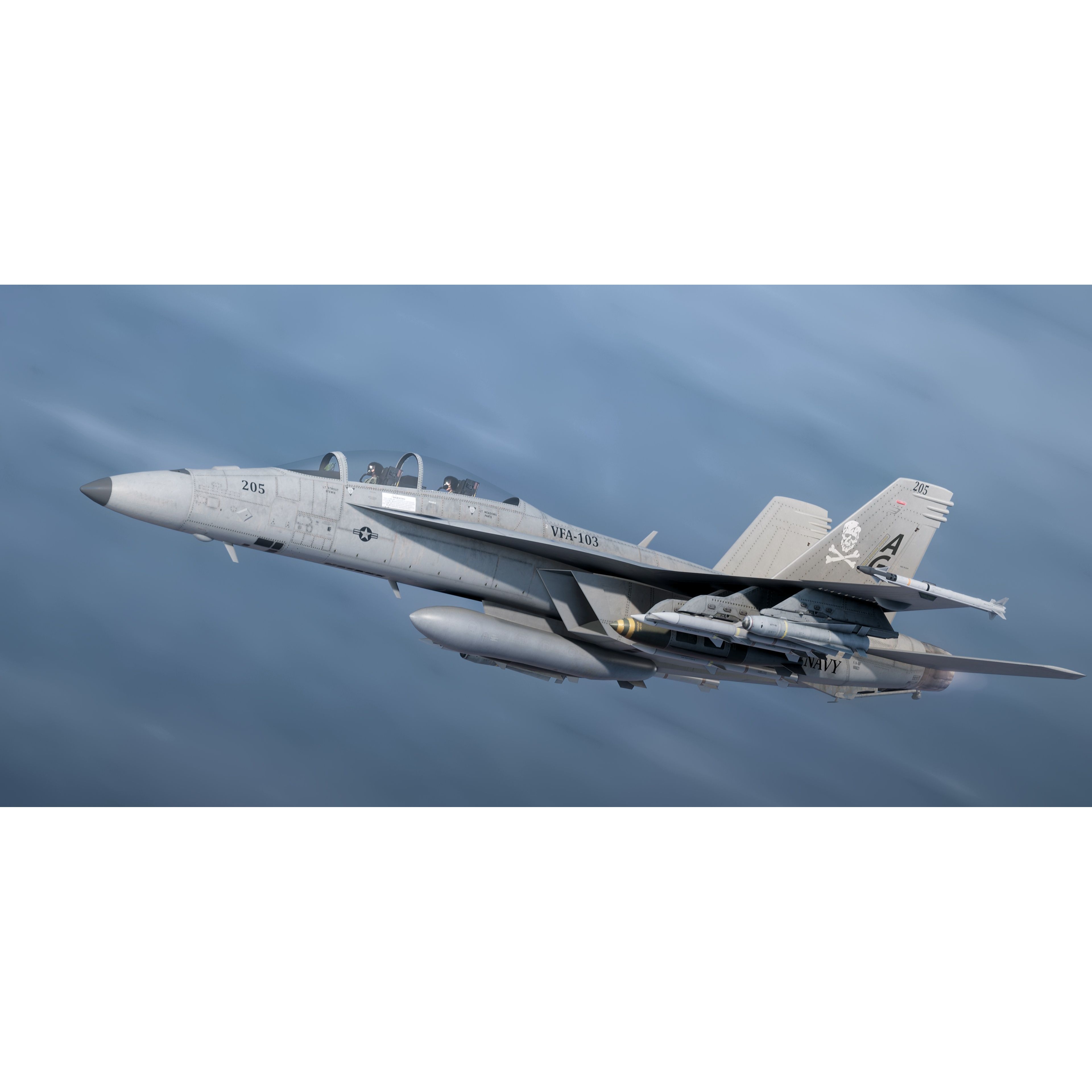 F18F Super Hornet - Low-Poly Game-Ready 3D Model - View 13