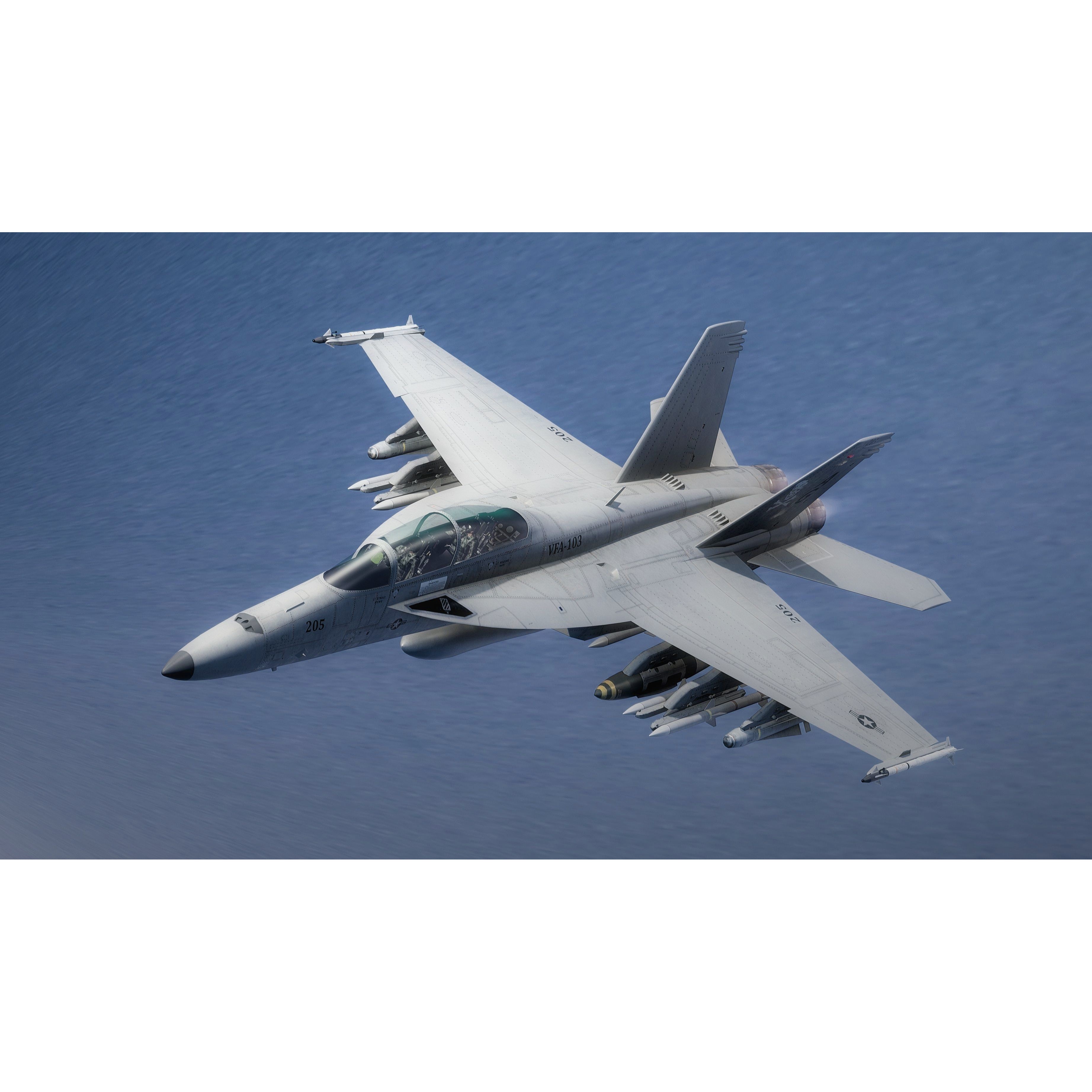 F18F Super Hornet - Low-Poly Game-Ready 3D Model - View 14