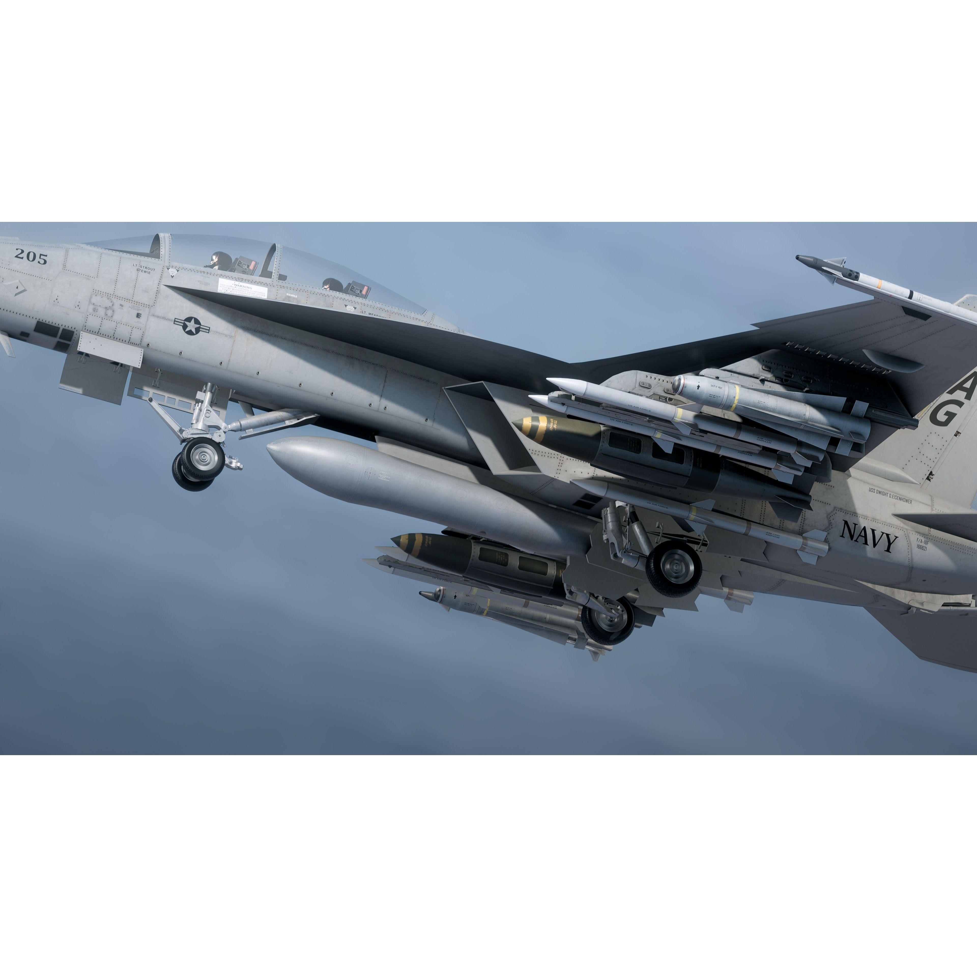 F18F Super Hornet - Low-Poly Game-Ready 3D Model - View 15