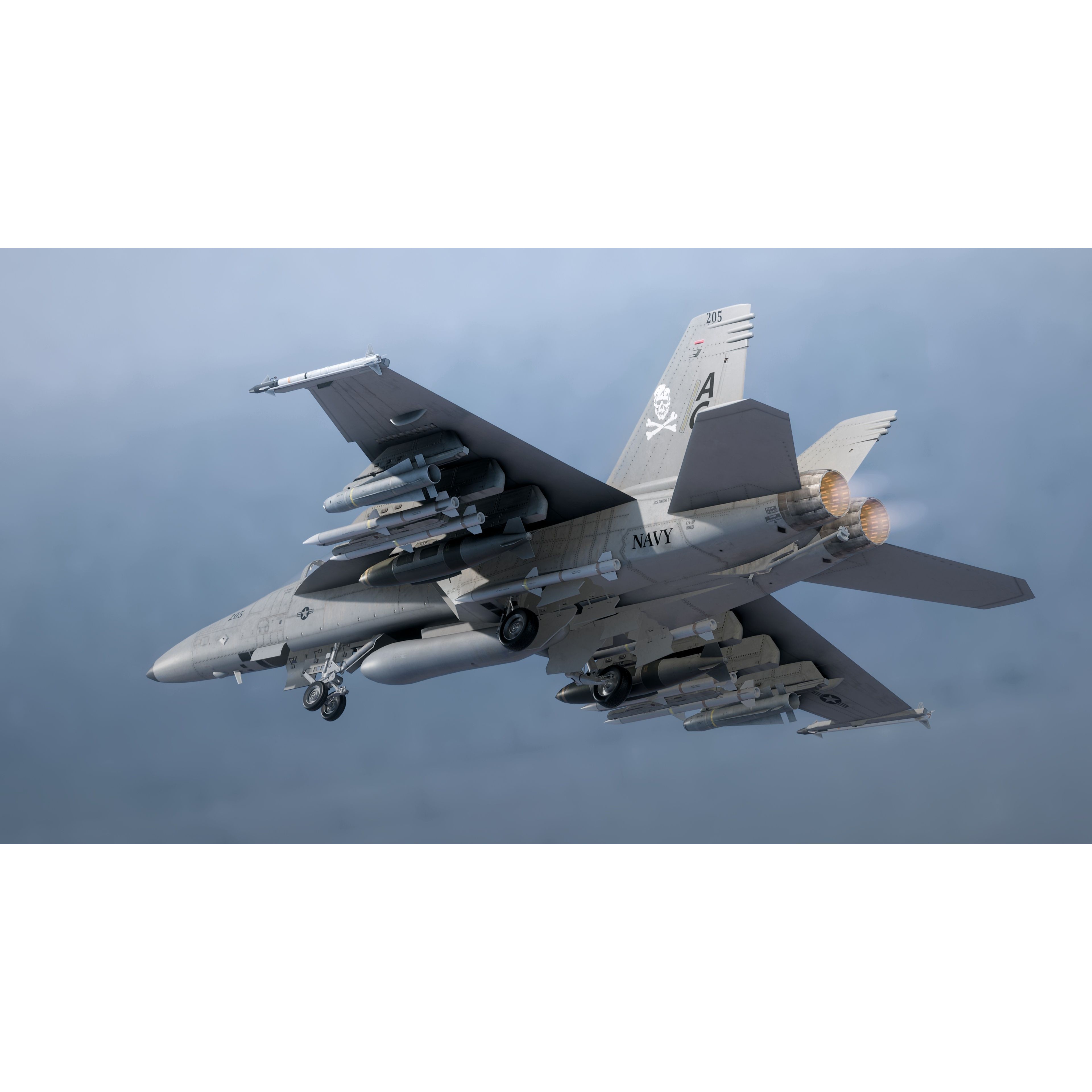 F18F Super Hornet - Low-Poly Game-Ready 3D Model - View 16