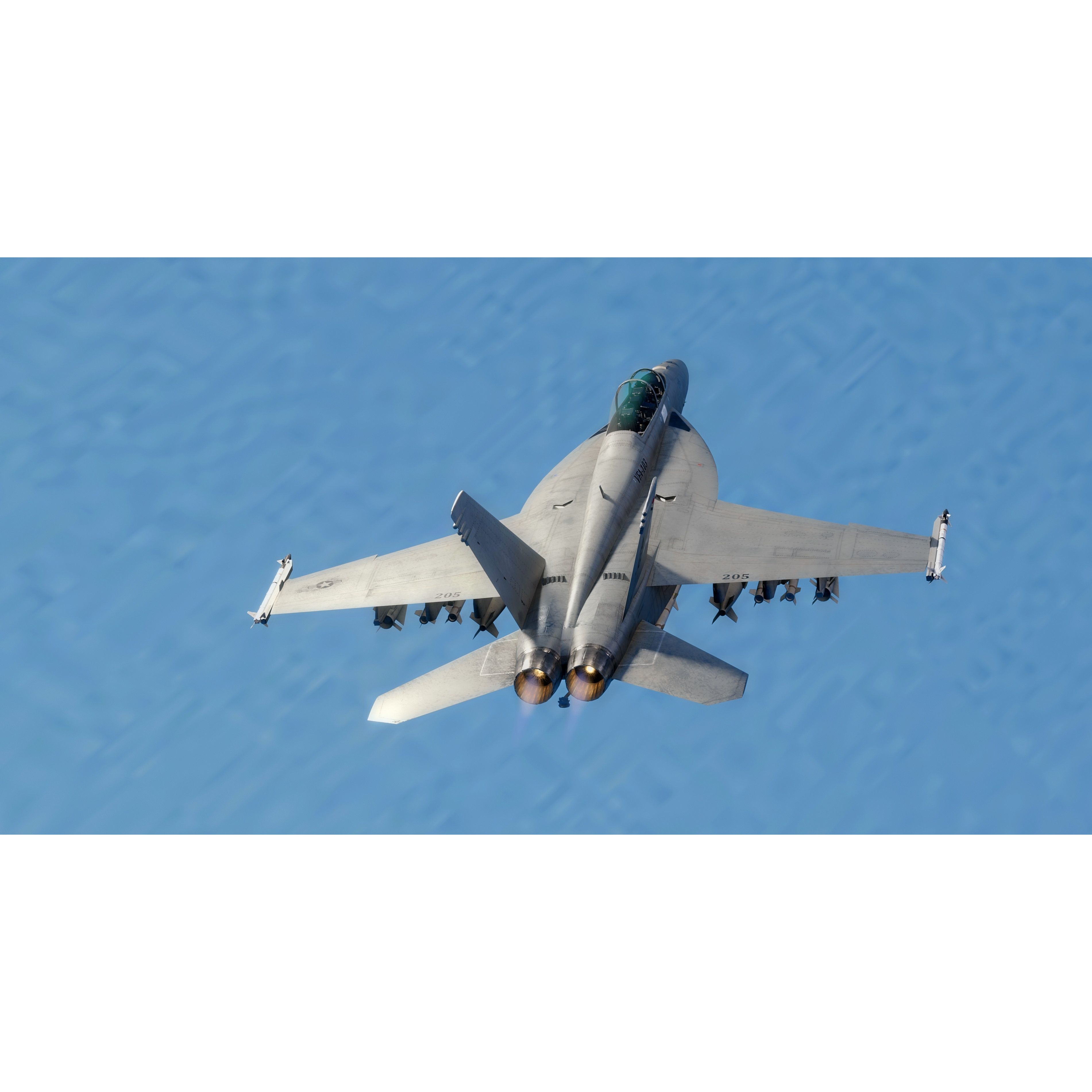 F18F Super Hornet - Low-Poly Game-Ready 3D Model - View 17