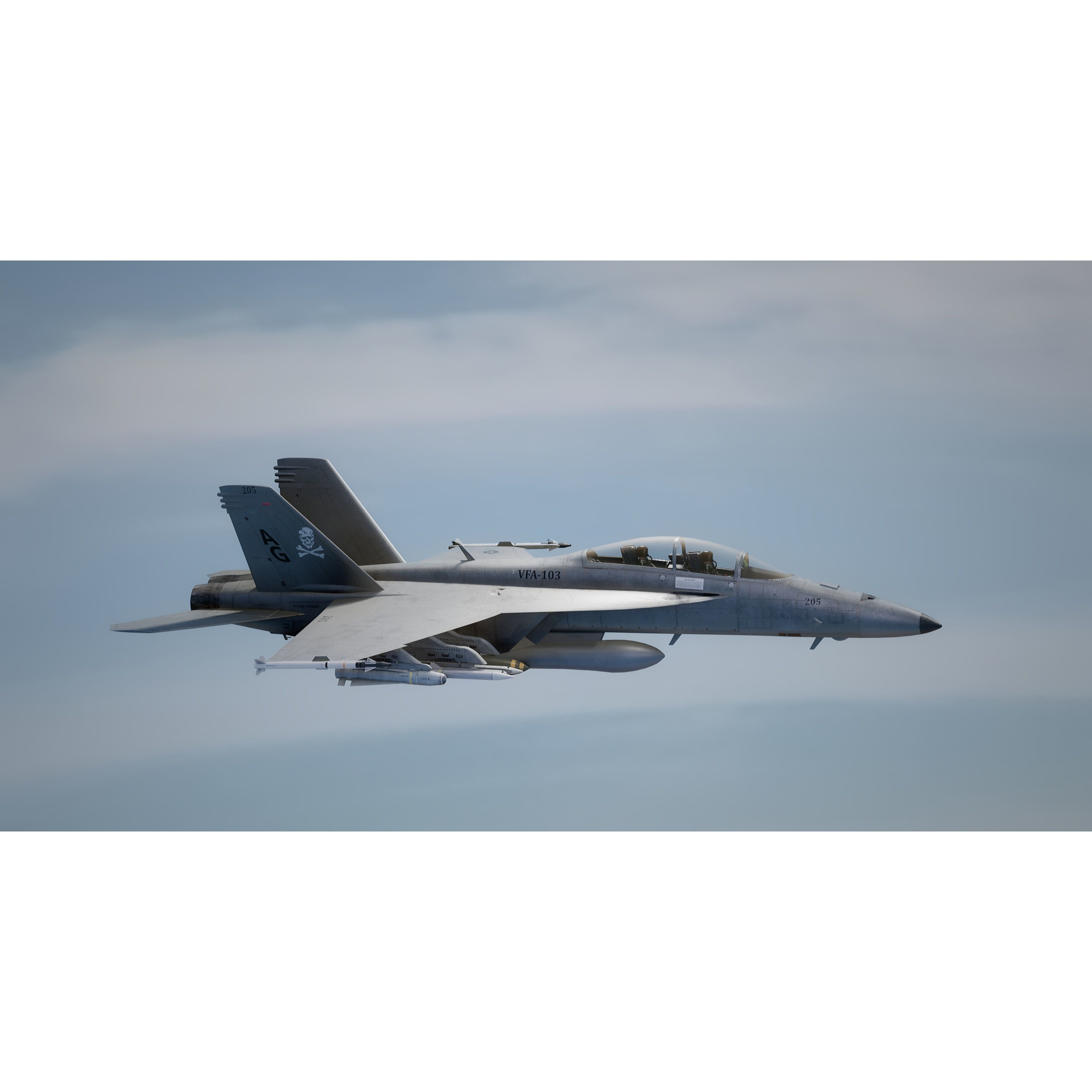 F18F Super Hornet - Low-Poly Game-Ready 3D Model - View 18