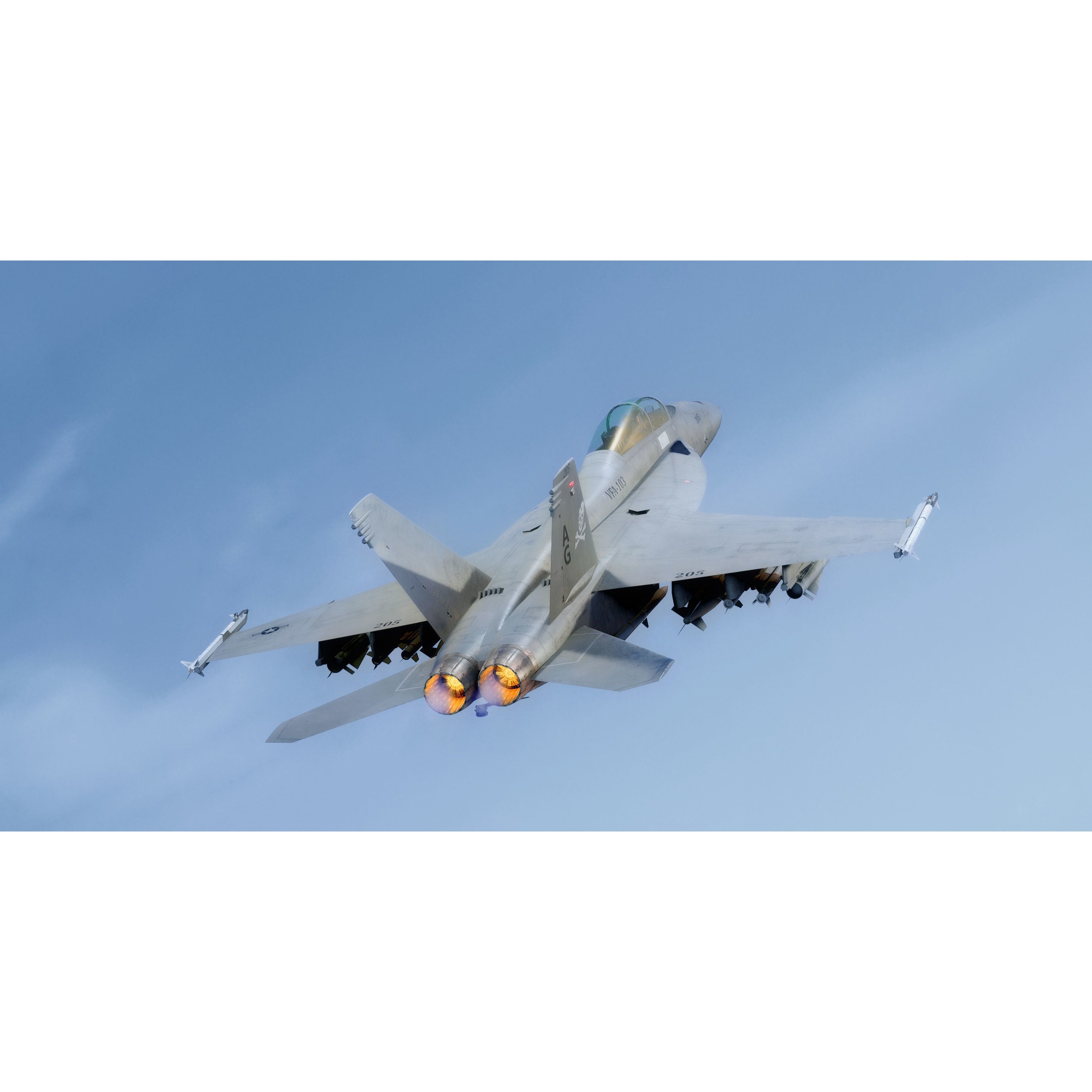 F18F Super Hornet - Low-Poly Game-Ready 3D Model - View 21