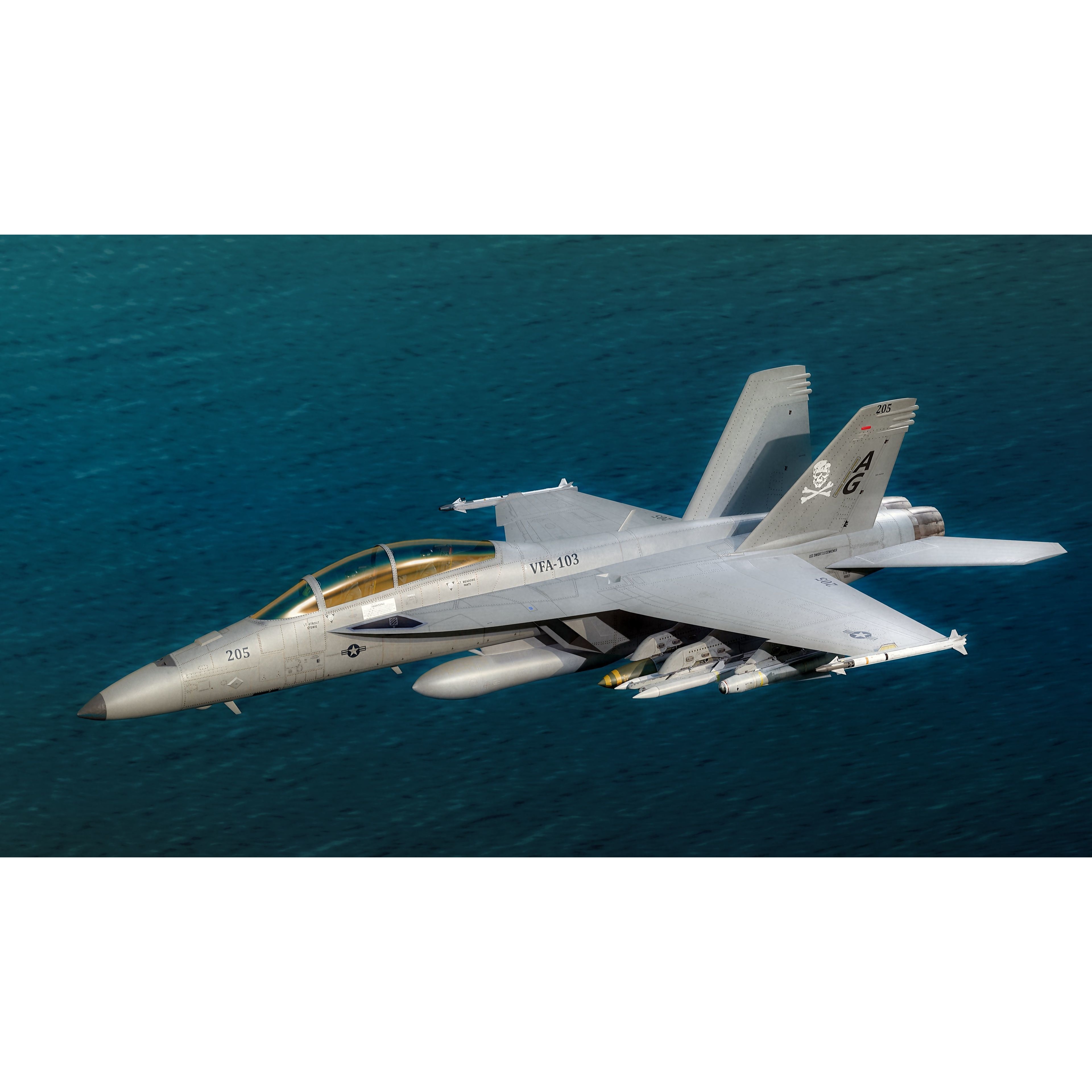 F18F Super Hornet - Low-Poly Game-Ready 3D Model - View 25
