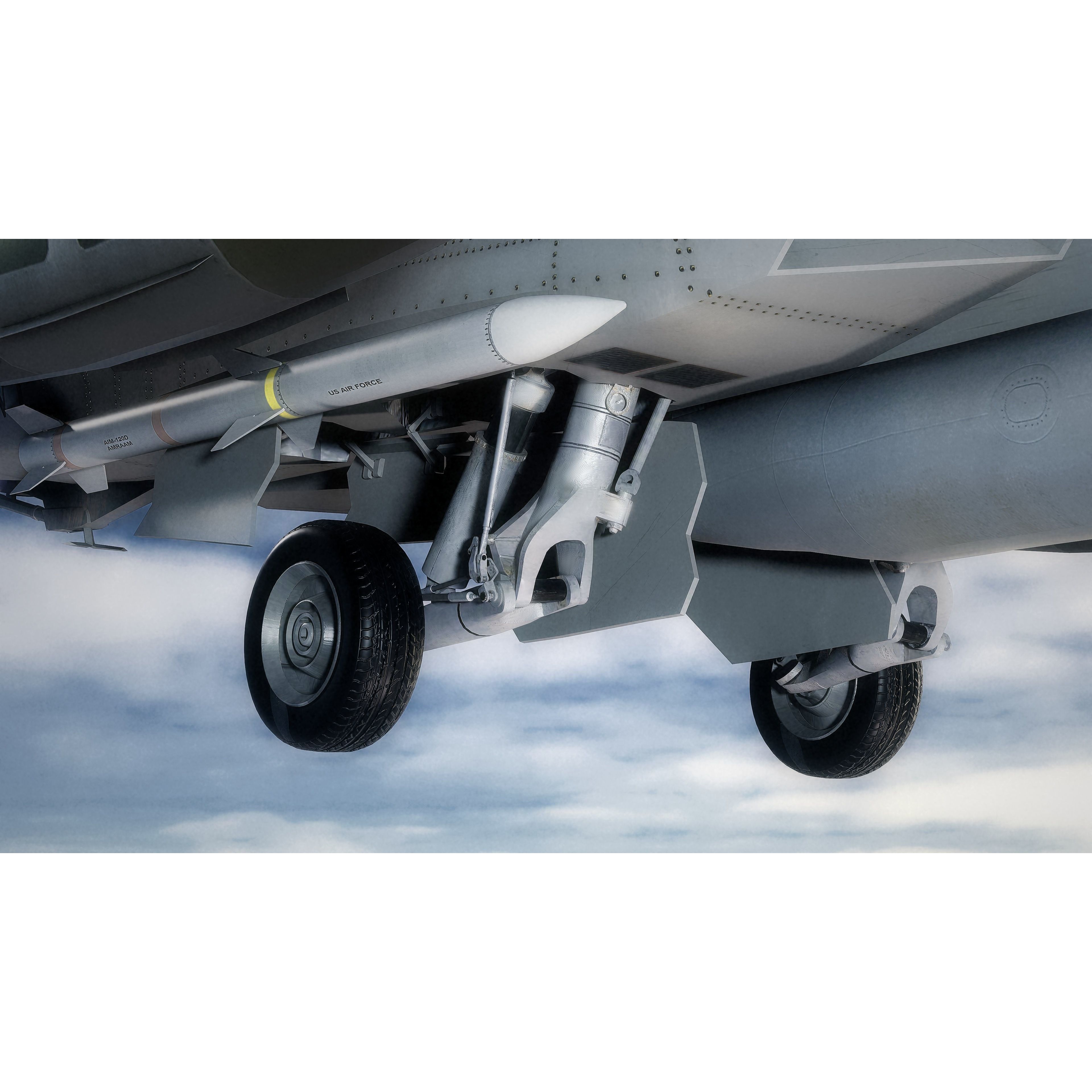 F18F Super Hornet - Low-Poly Game-Ready 3D Model - View 26