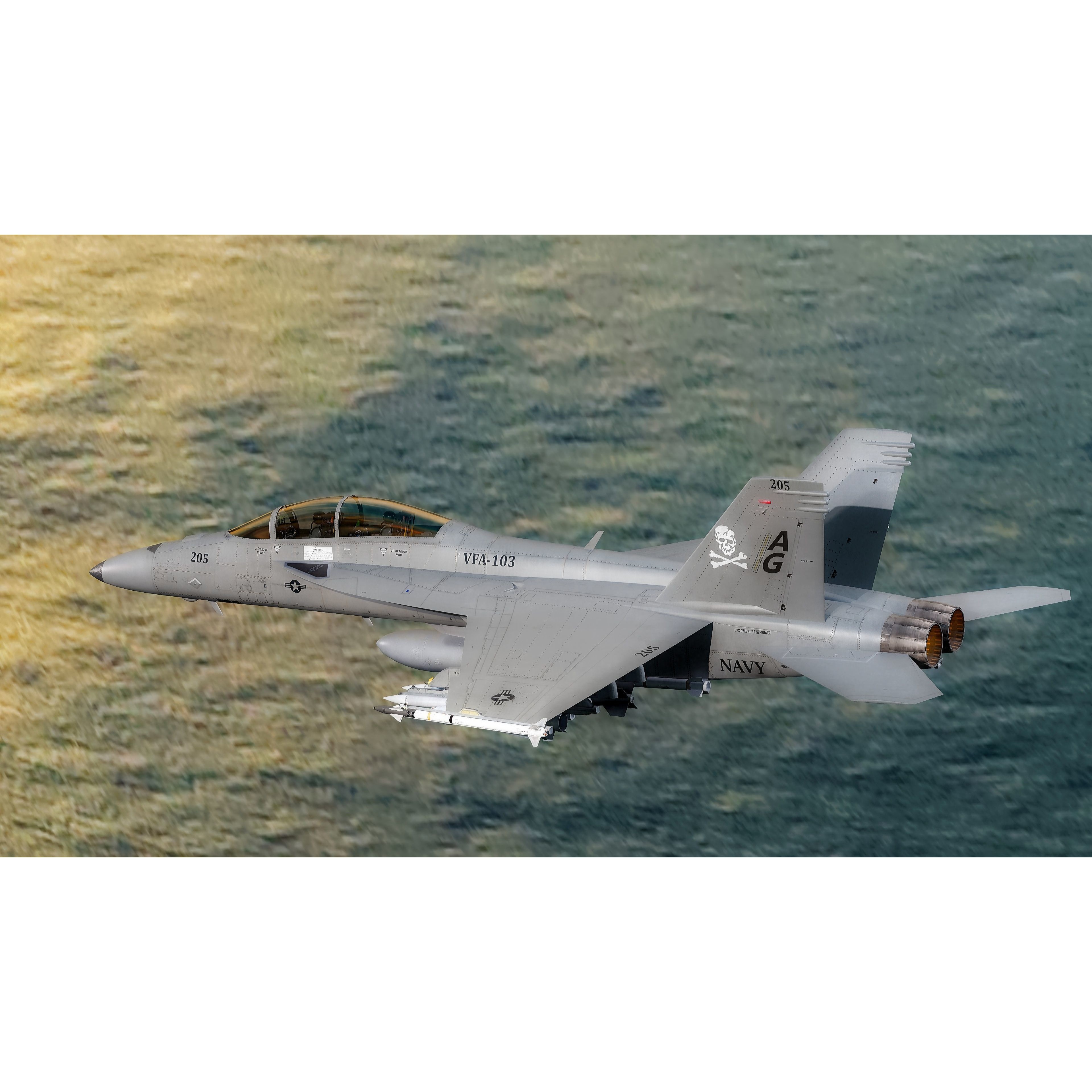 F18F Super Hornet - Low-Poly Game-Ready 3D Model - View 3