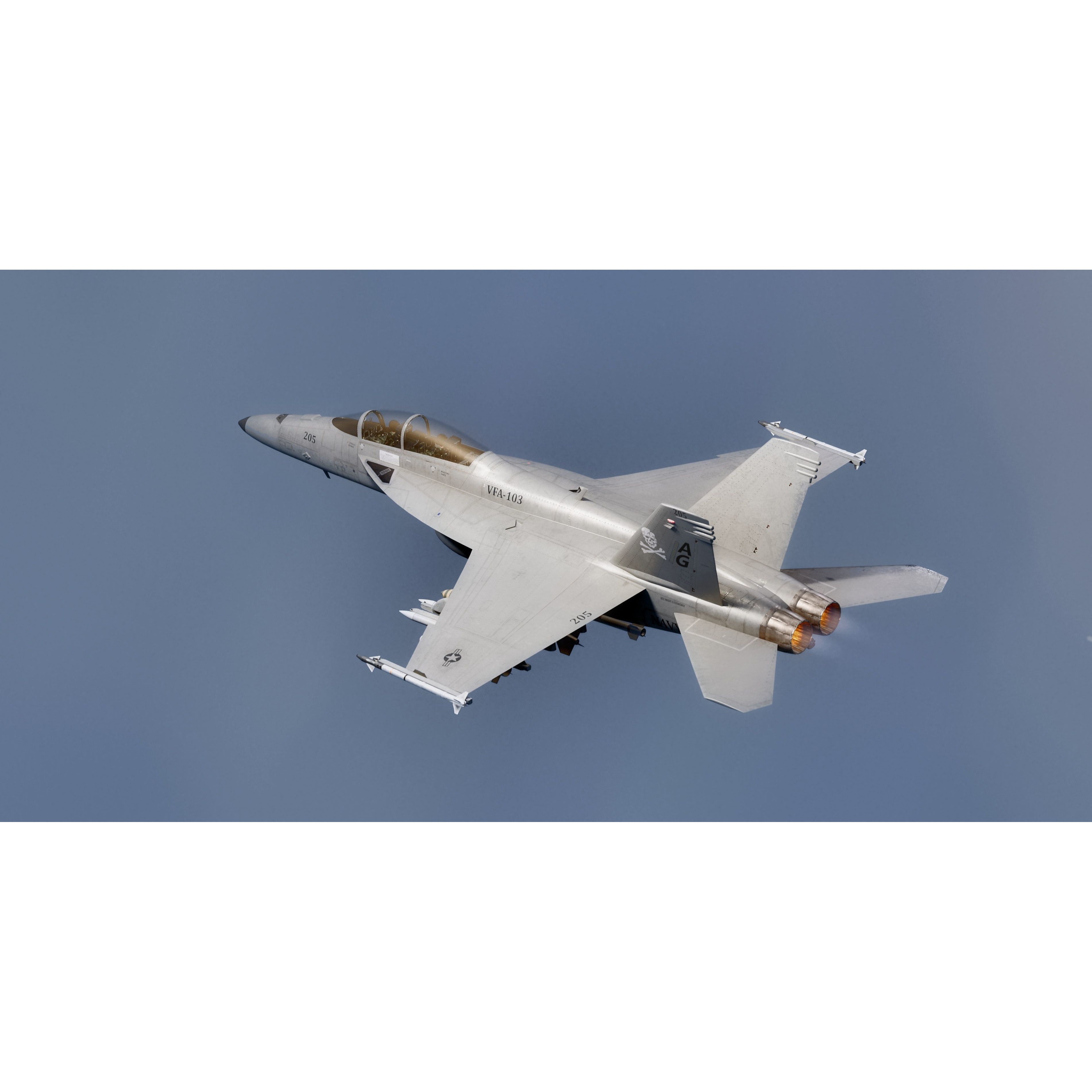F18F Super Hornet - Low-Poly Game-Ready 3D Model - View 31