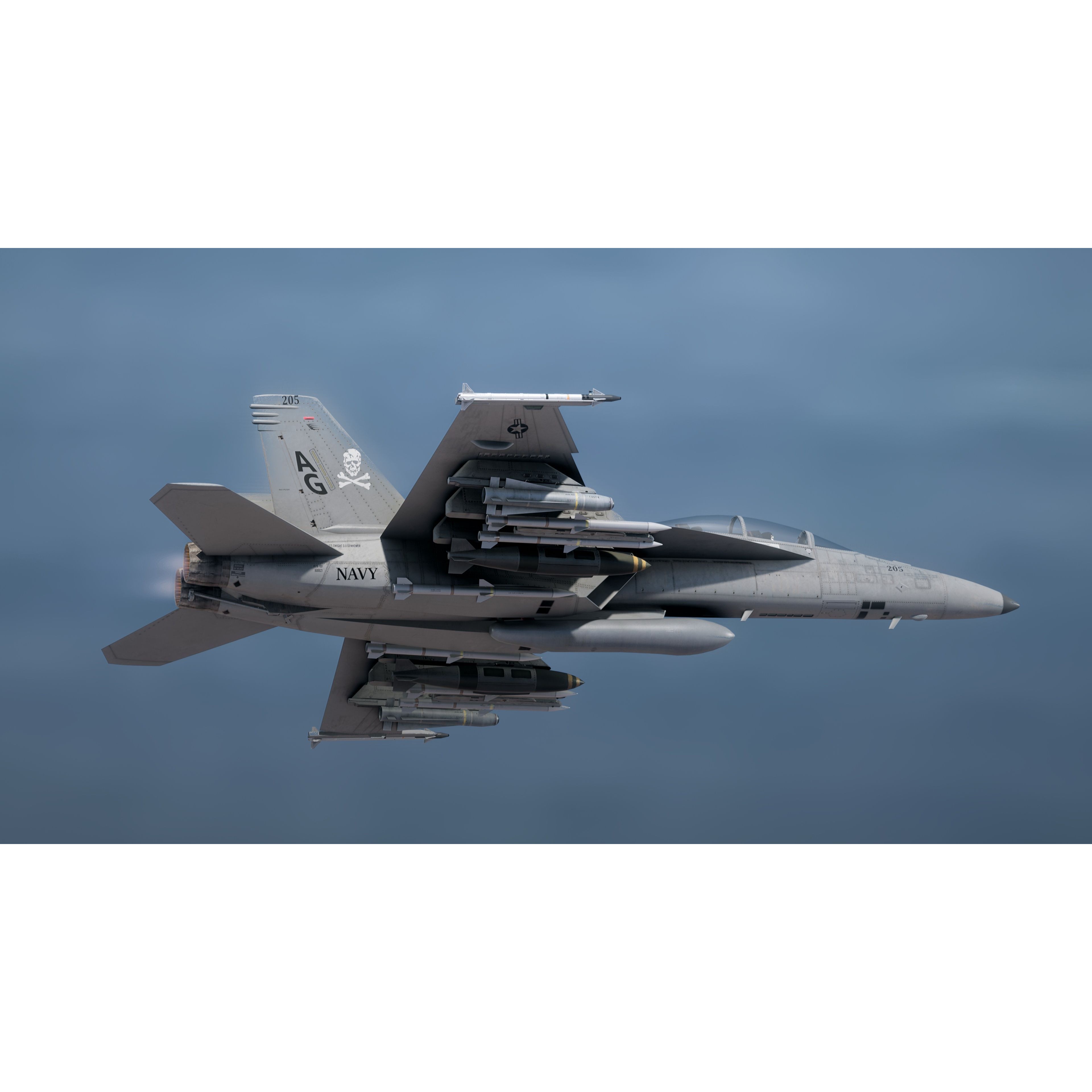 F18F Super Hornet - Low-Poly Game-Ready 3D Model - View 32