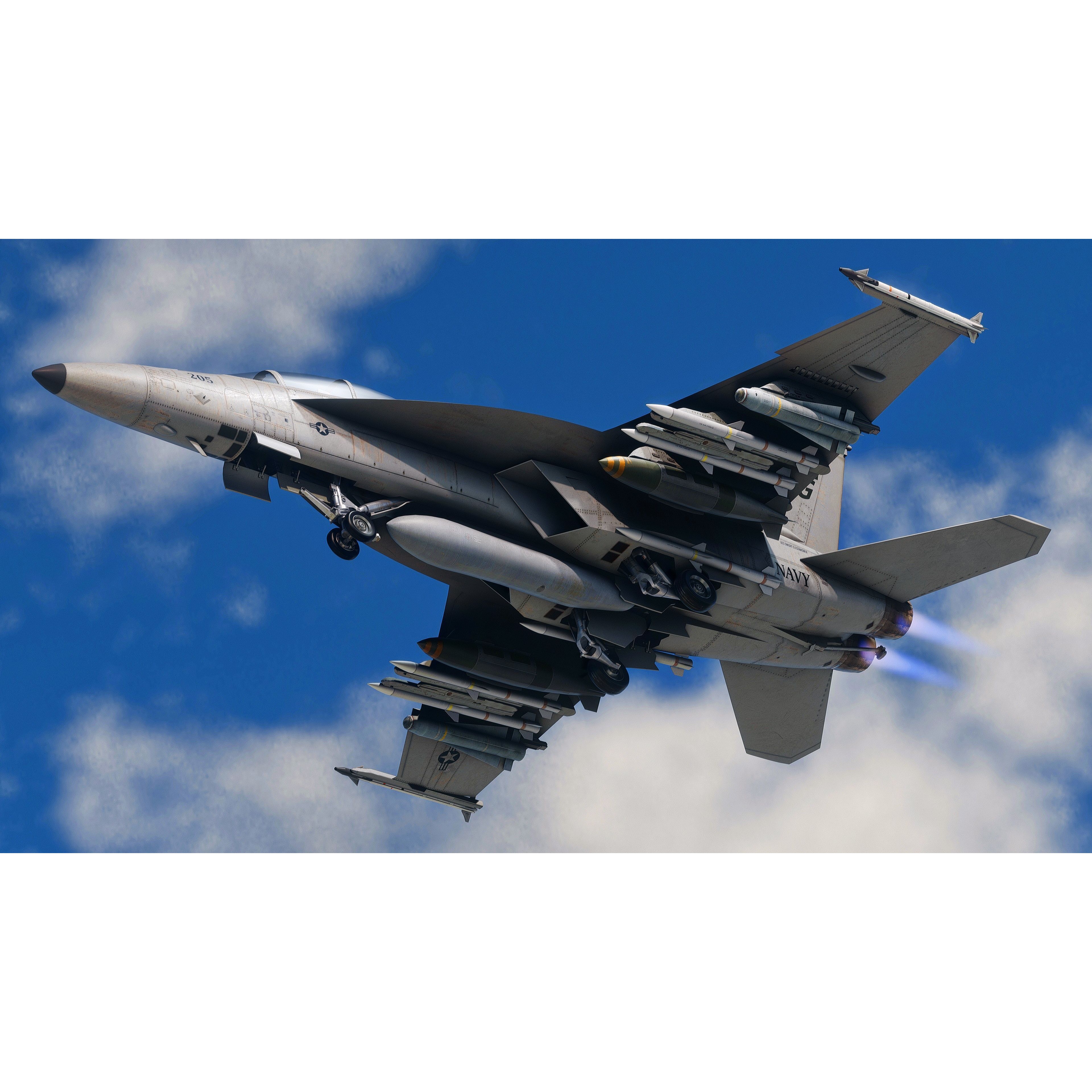 F18F Super Hornet - Low-Poly Game-Ready 3D Model - View 35