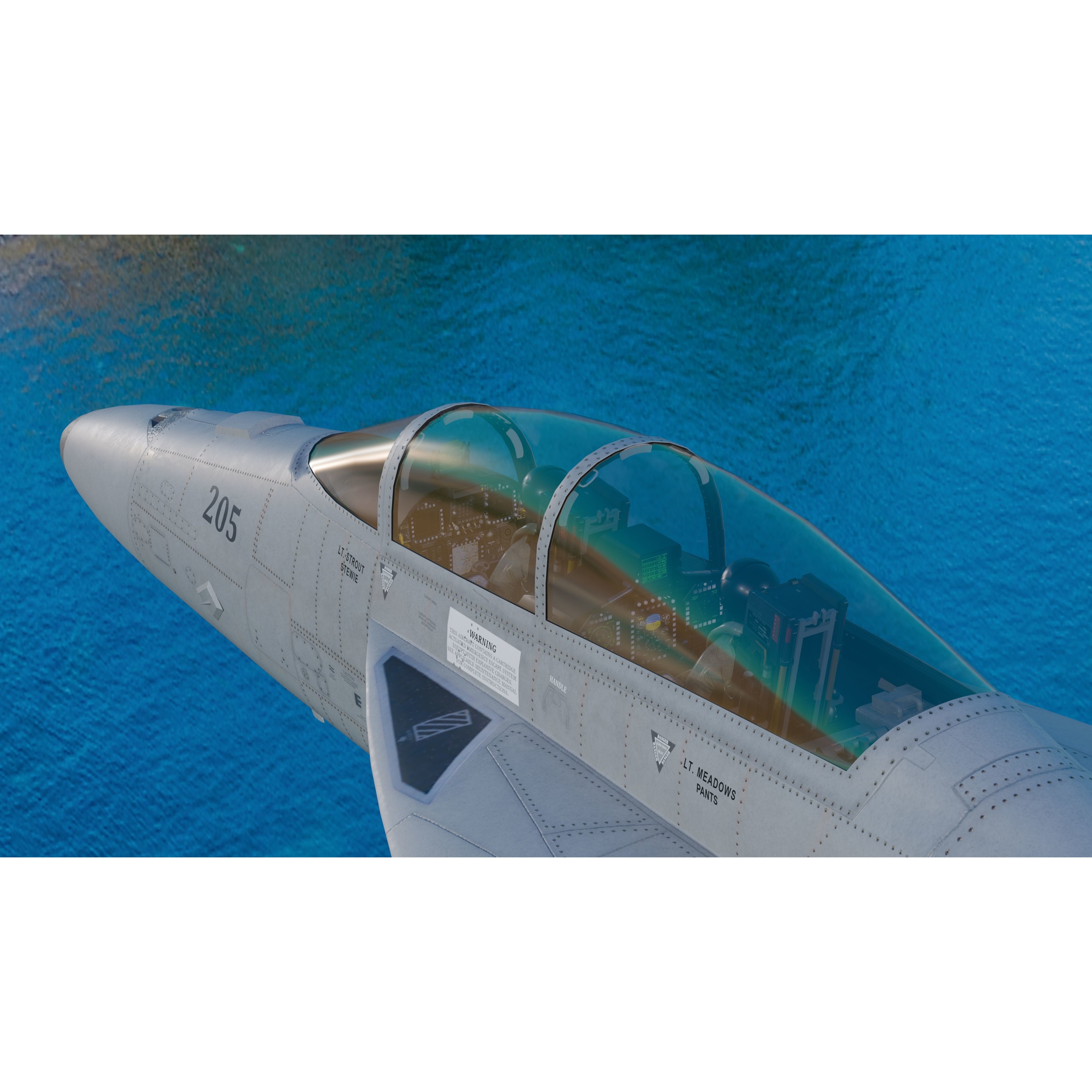 F18F Super Hornet - Low-Poly Game-Ready 3D Model - View 39