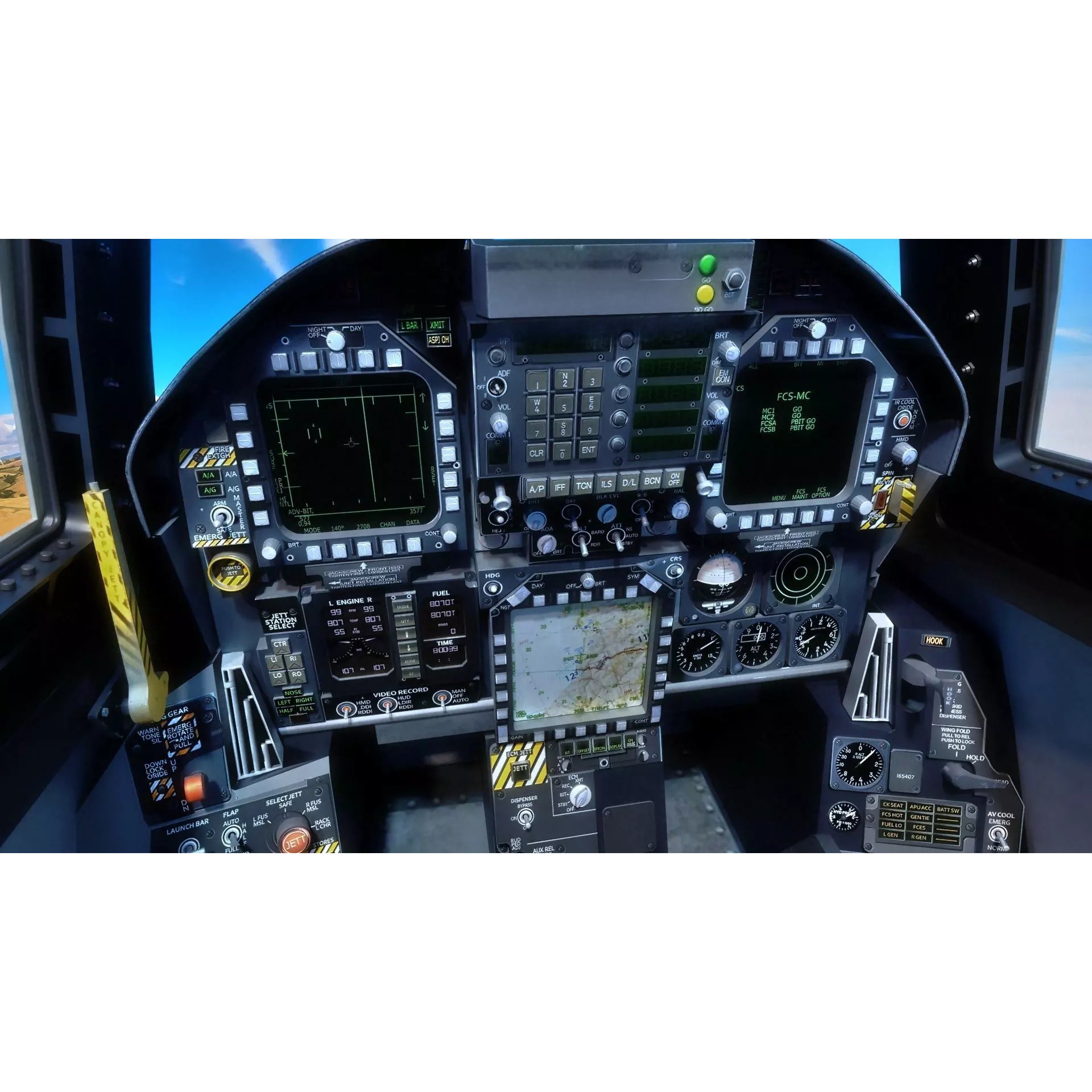 F18F Super Hornet - Low-Poly Game-Ready 3D Model - View 46