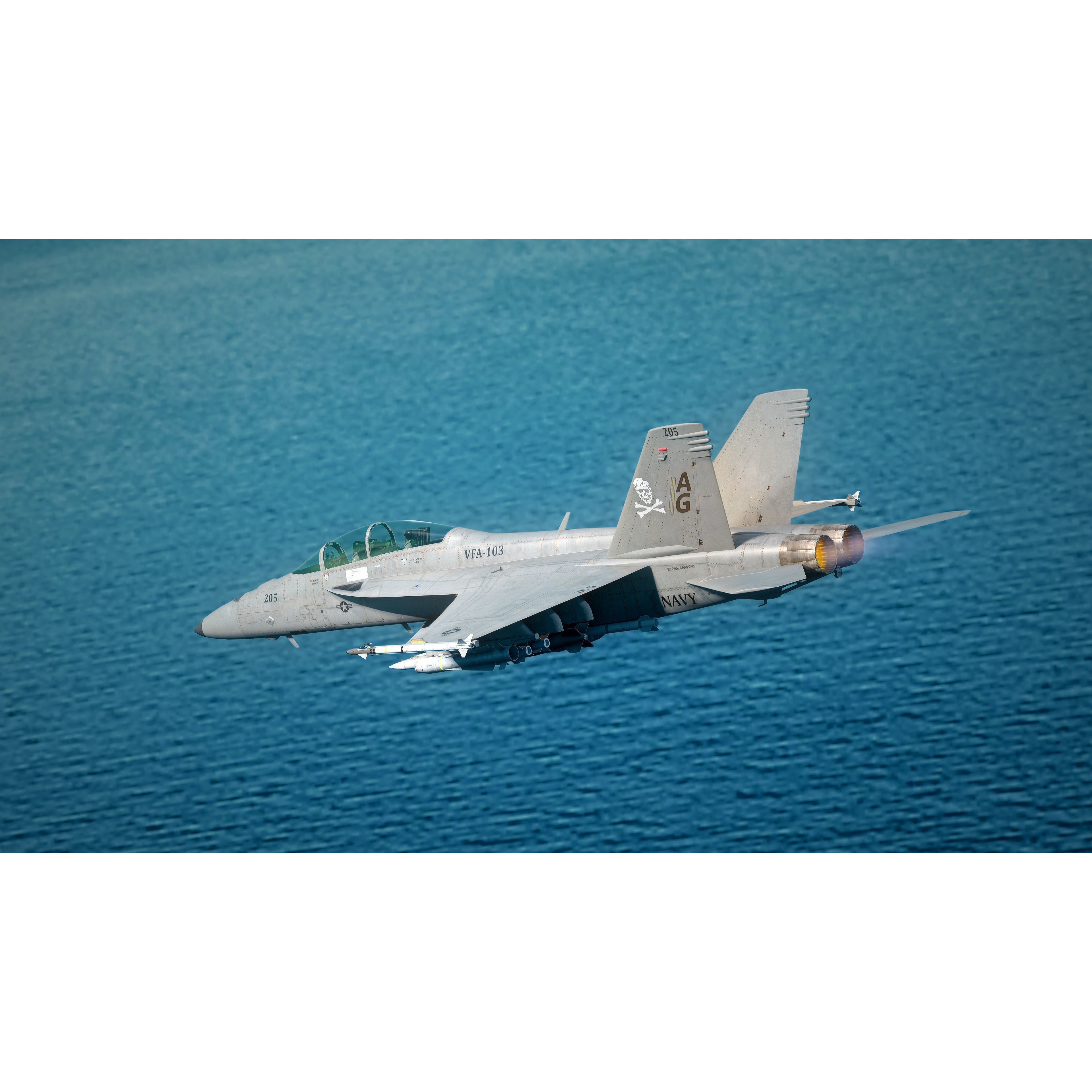 F18F Super Hornet - Low-Poly Game-Ready 3D Model - View 5