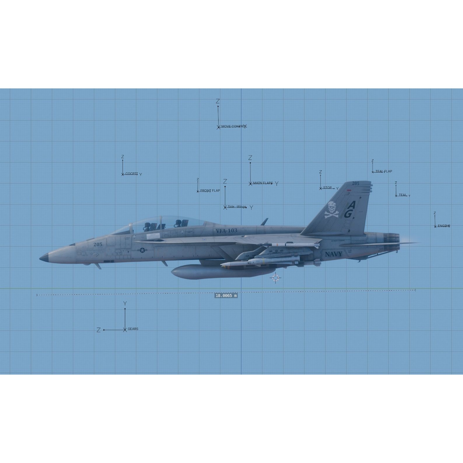 F18F Super Hornet - Low-Poly Game-Ready 3D Model - View 54