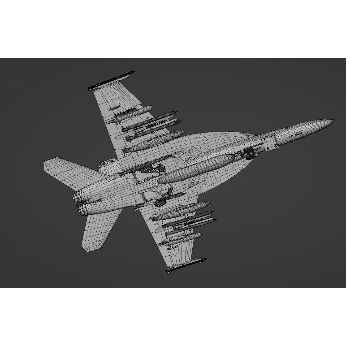 F18F Super Hornet - Low-Poly Game-Ready 3D Model - View 56
