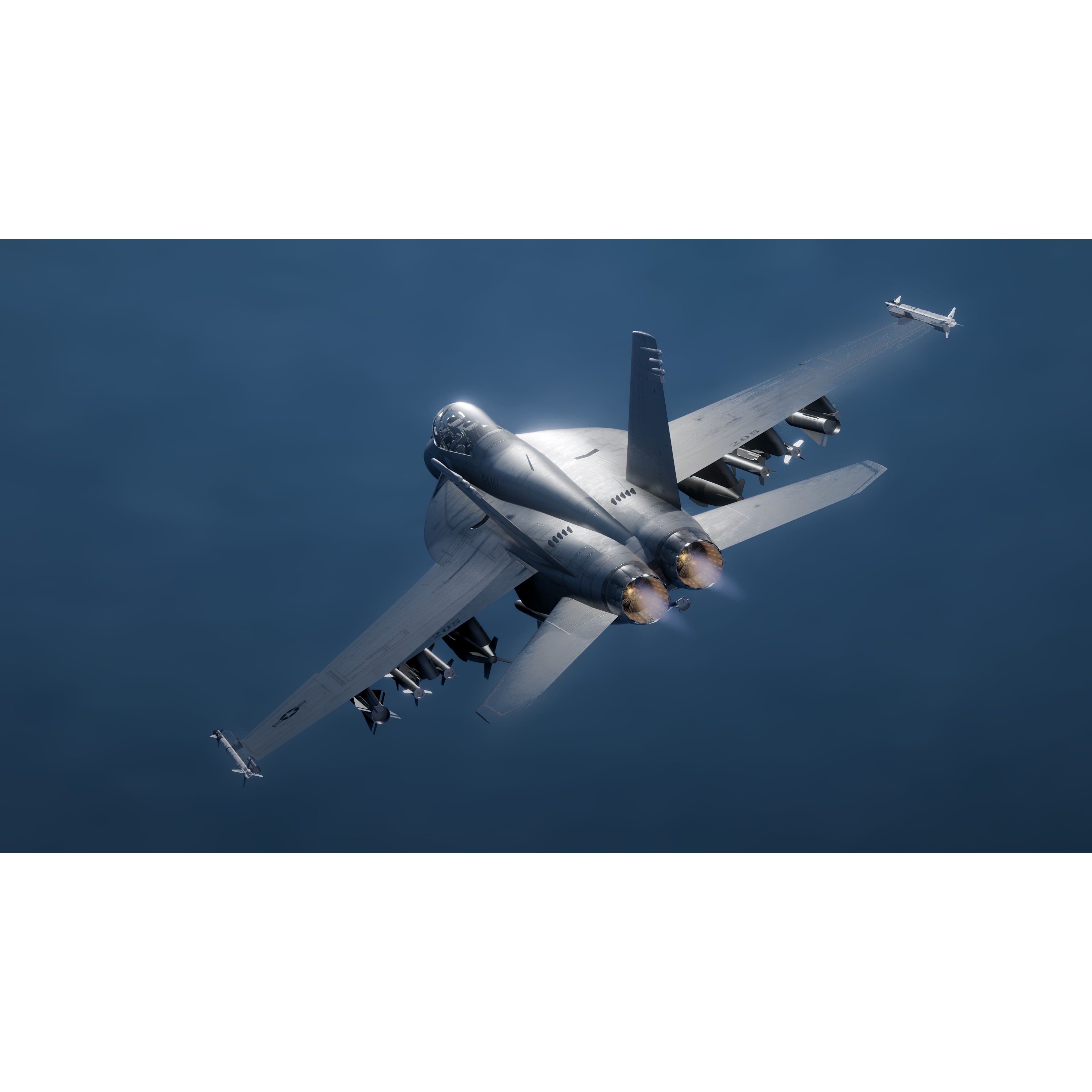 F18F Super Hornet - Low-Poly Game-Ready 3D Model - View 6