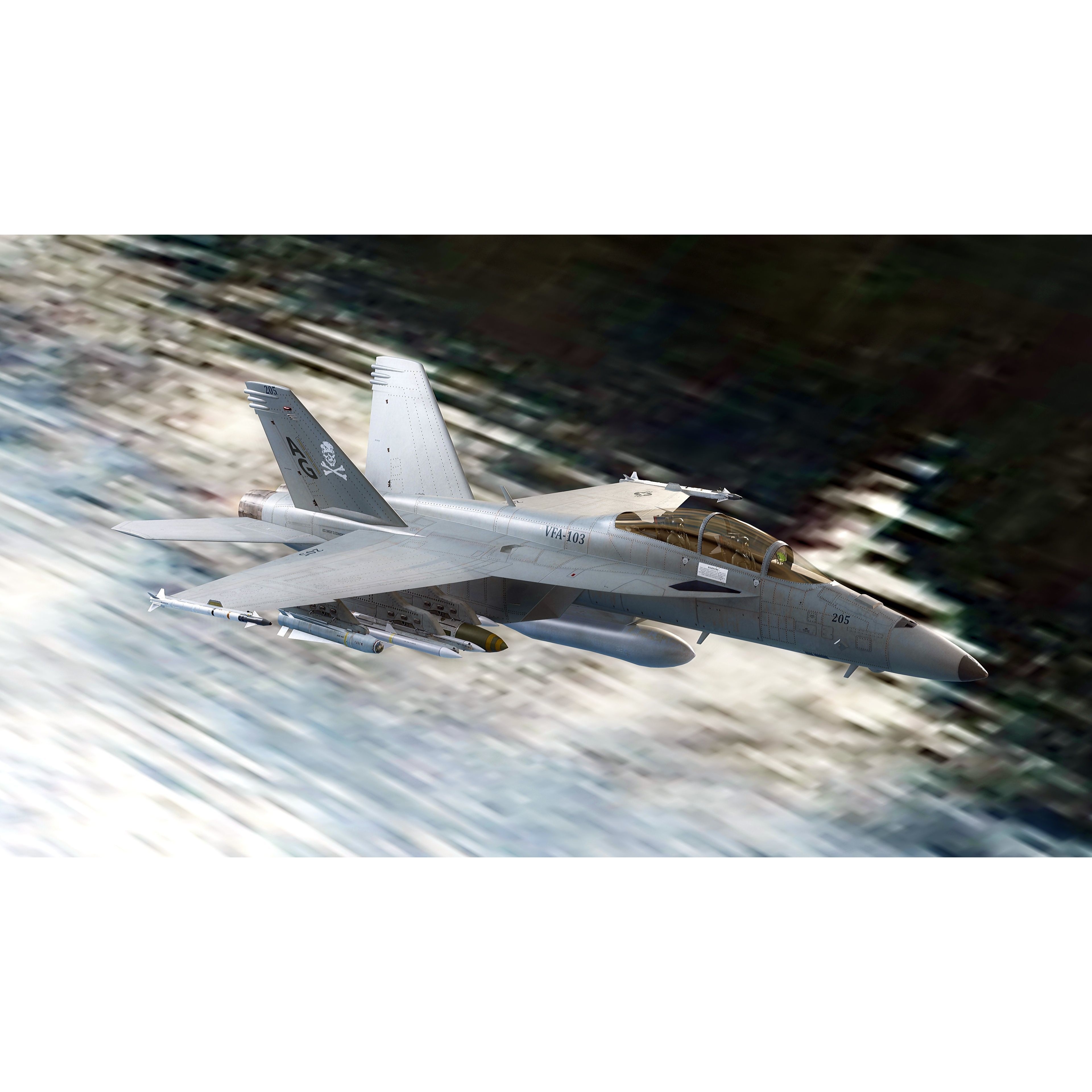 F18F Super Hornet - Low-Poly Game-Ready 3D Model - View 7
