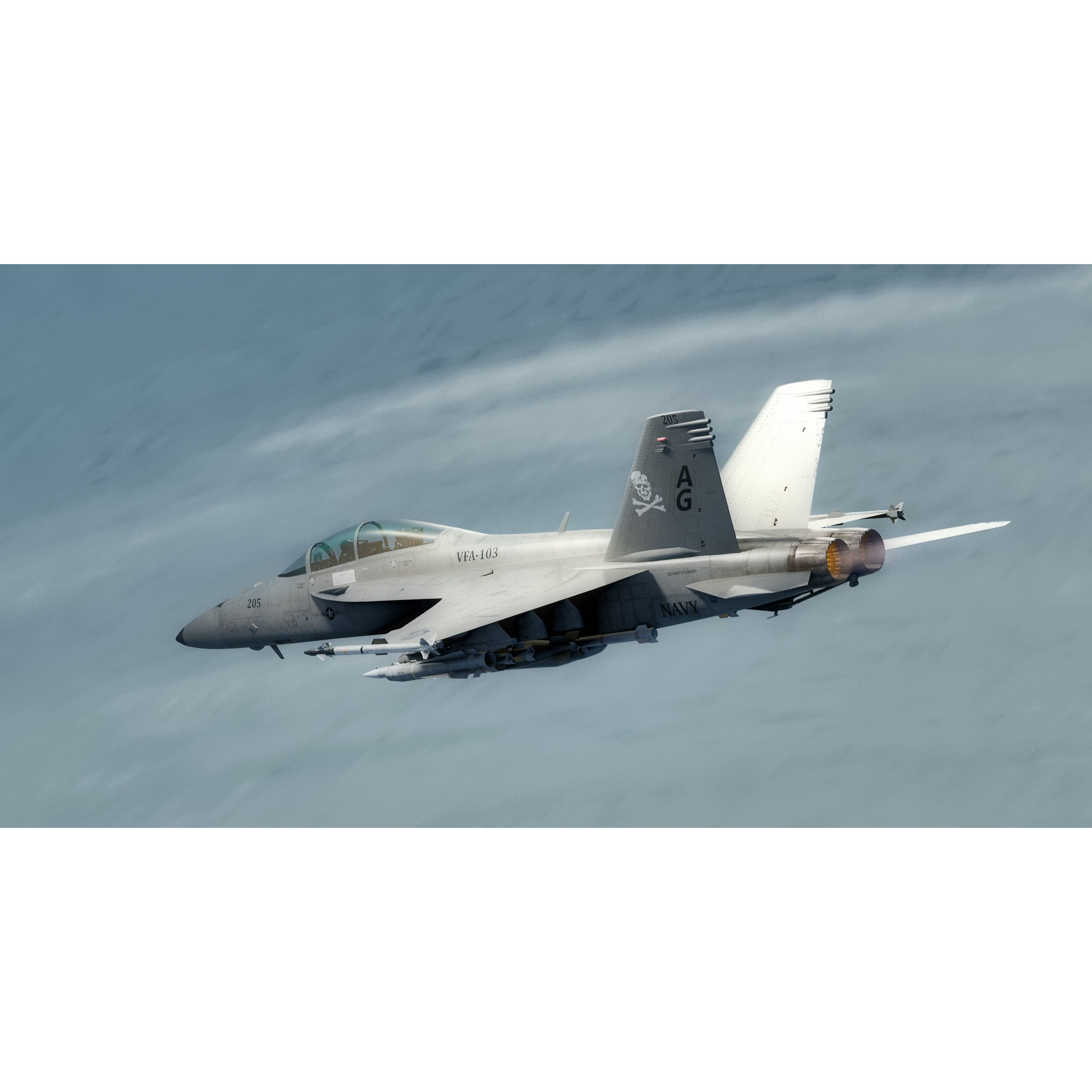 F18F Super Hornet - Low-Poly Game-Ready 3D Model - View 9