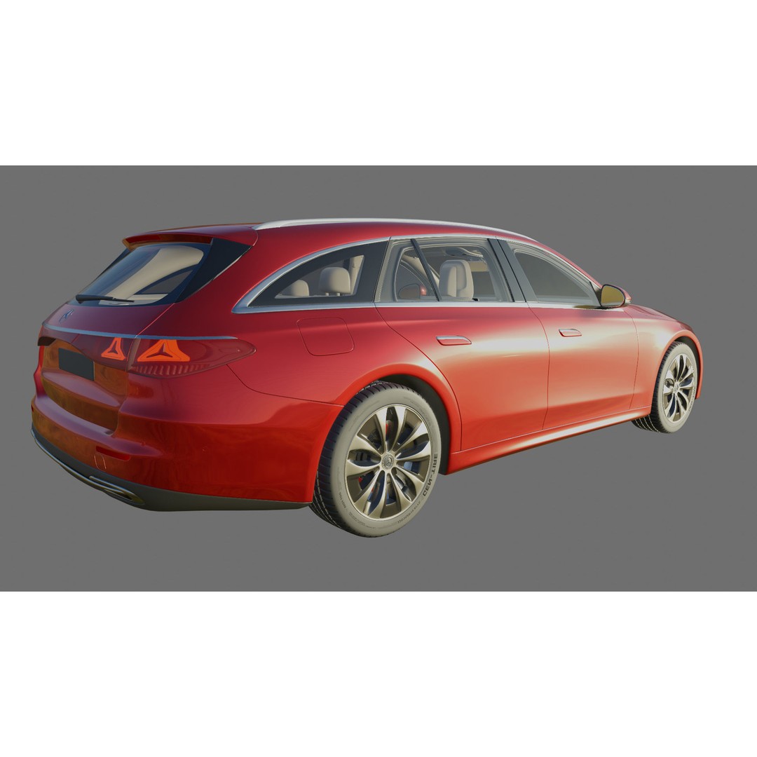 Mercedes-Benz E-Class Estate 2024 3D Model – High Poly Realistic Car Asset, FBX, Blender - View 19