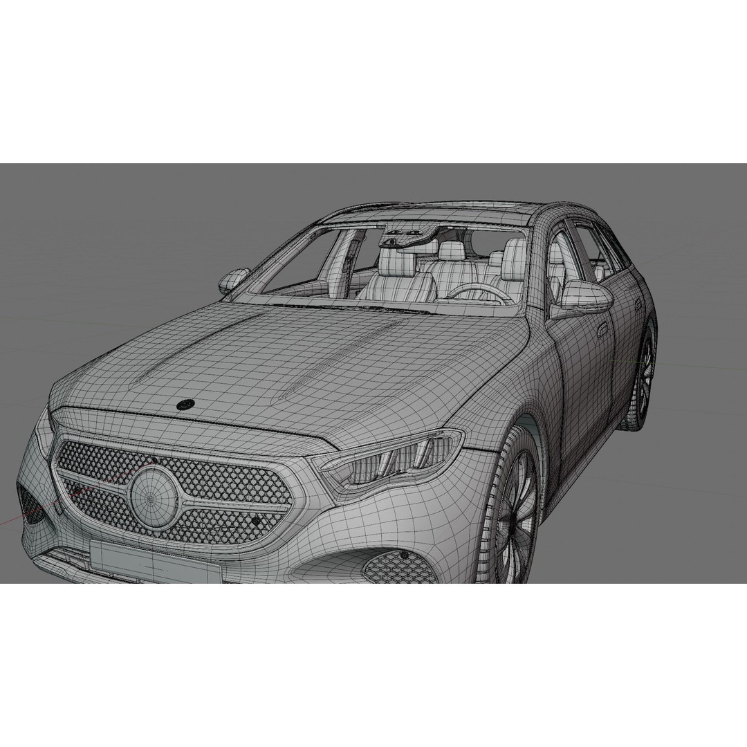 Mercedes-Benz E-Class Estate 2024 3D Model – High Poly Realistic Car Asset, FBX, Blender - View 23